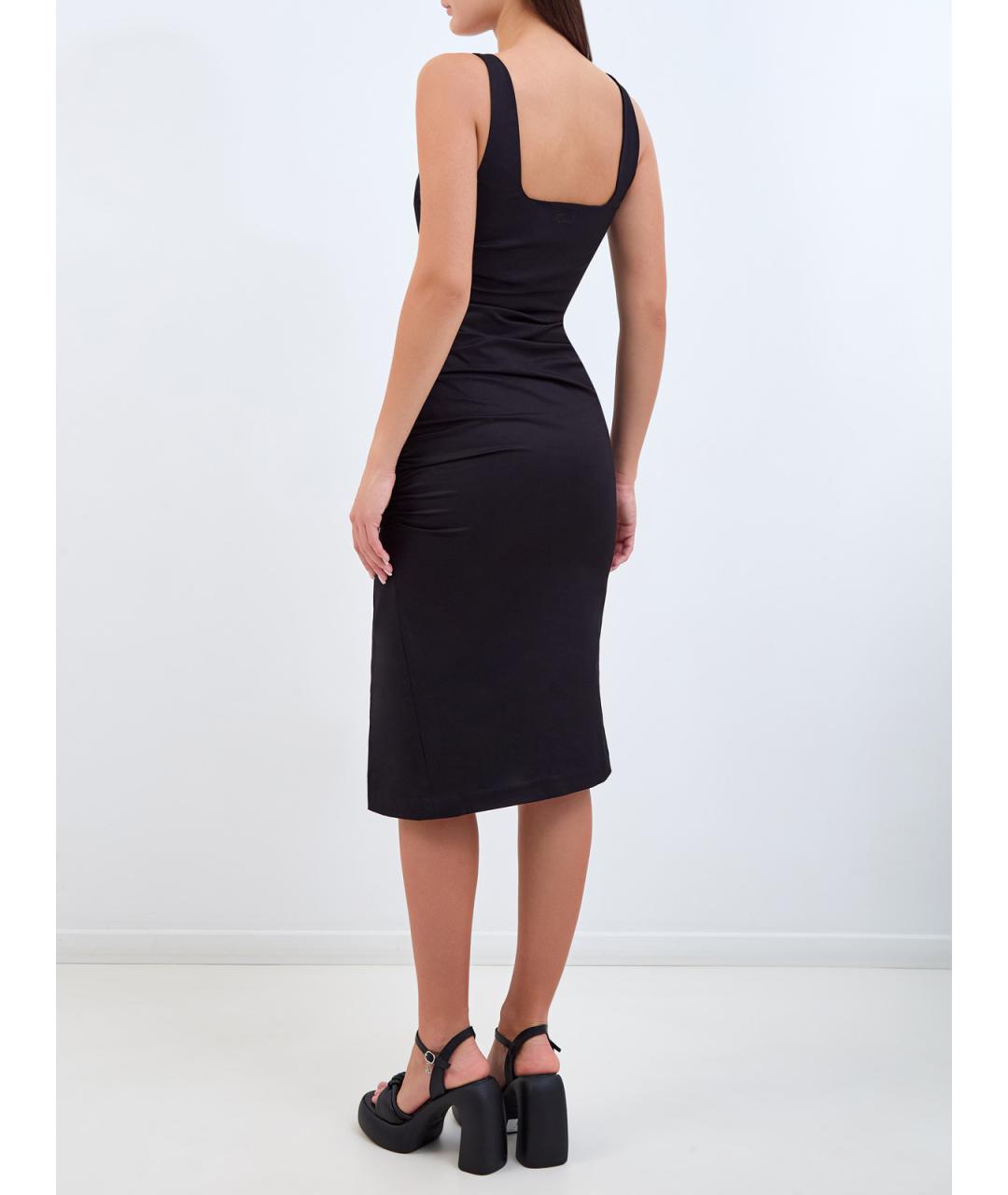 KARL LAGERFELD Черный хлопковый сарафан, фото 4