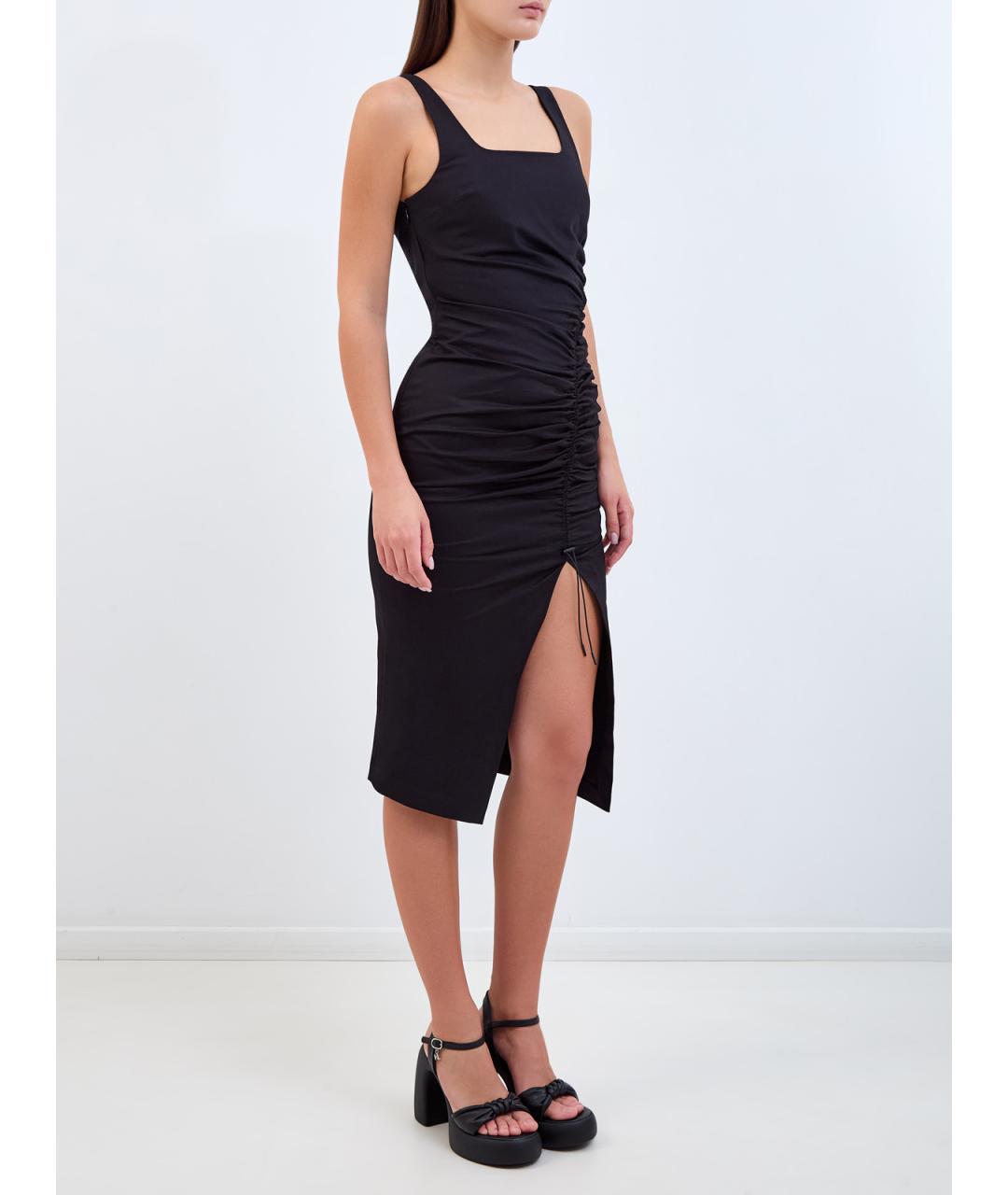 KARL LAGERFELD Черный хлопковый сарафан, фото 3