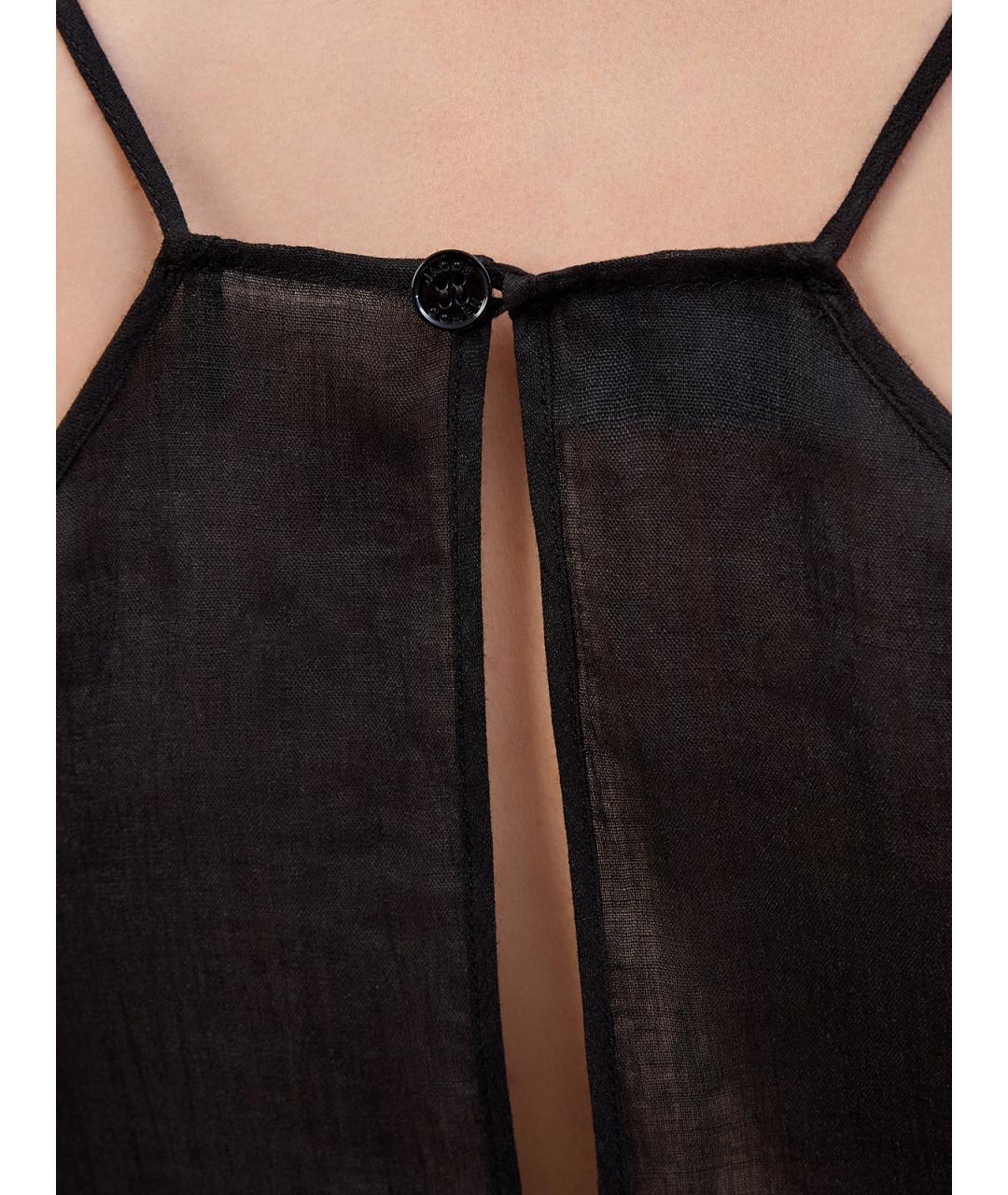 JACOB COHEN Черная льняная майка, фото 5