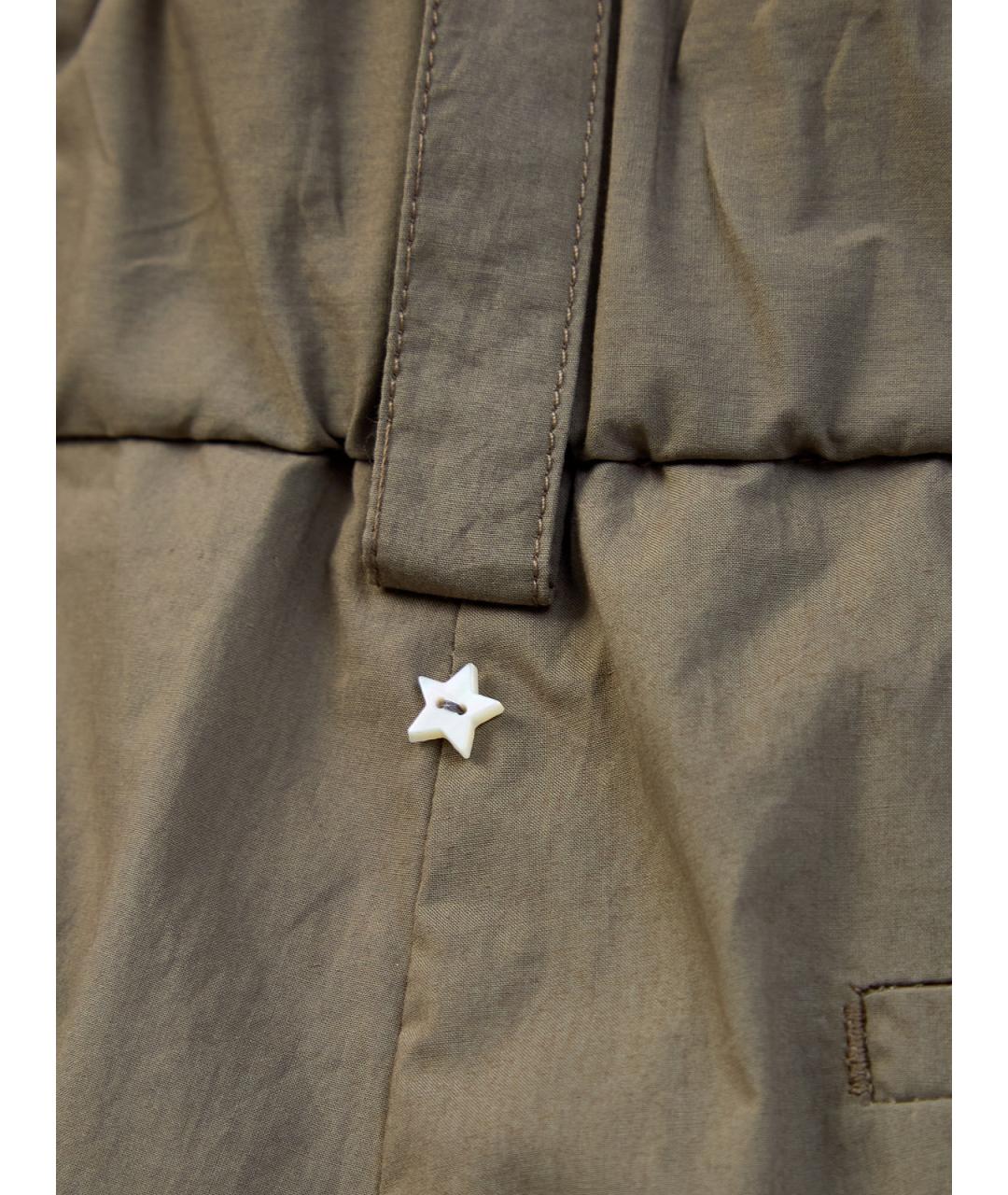 LORENA ANTONIAZZI Хаки хлопковые прямые брюки, фото 5