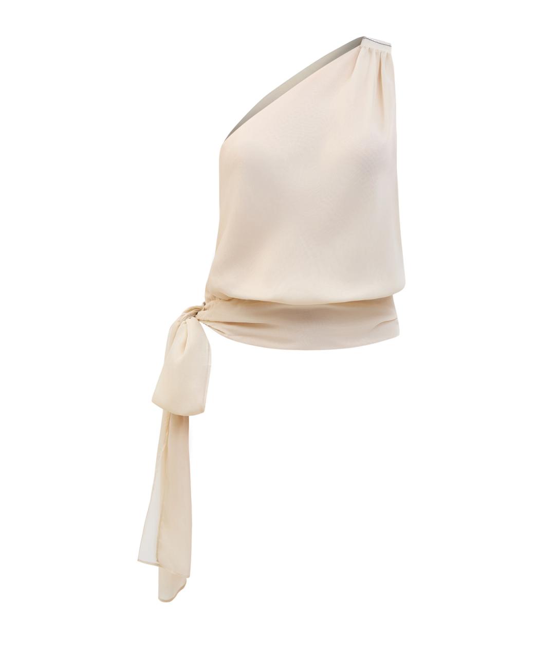 PESERICO Бежевая полиэстеровая блузы, фото 1