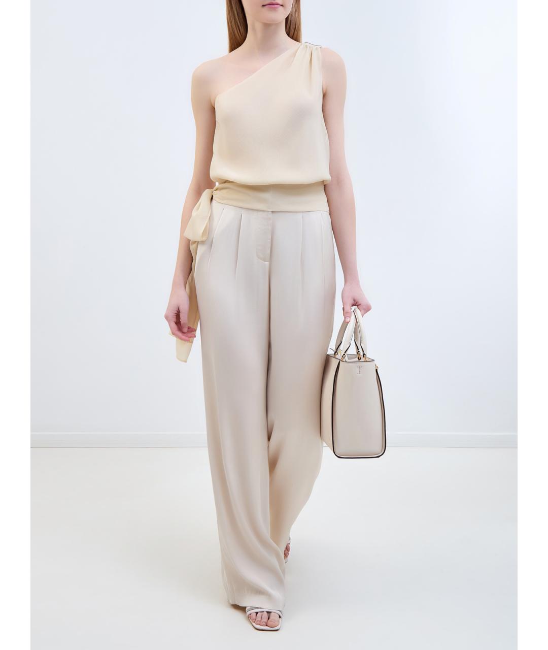 PESERICO Бежевая полиэстеровая блузы, фото 2