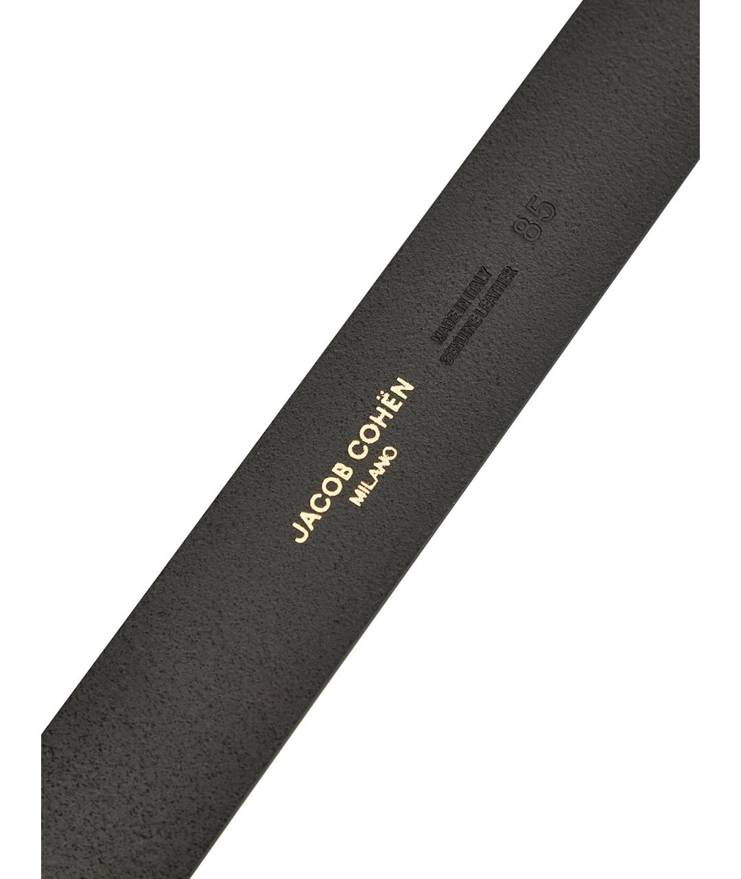 JACOB COHEN Черный кожаный ремень, фото 5
