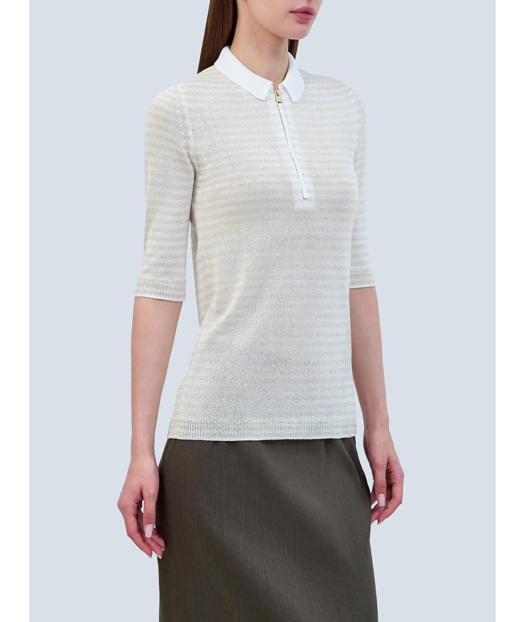 LORENA ANTONIAZZI Белая вискозная футболка, фото 3