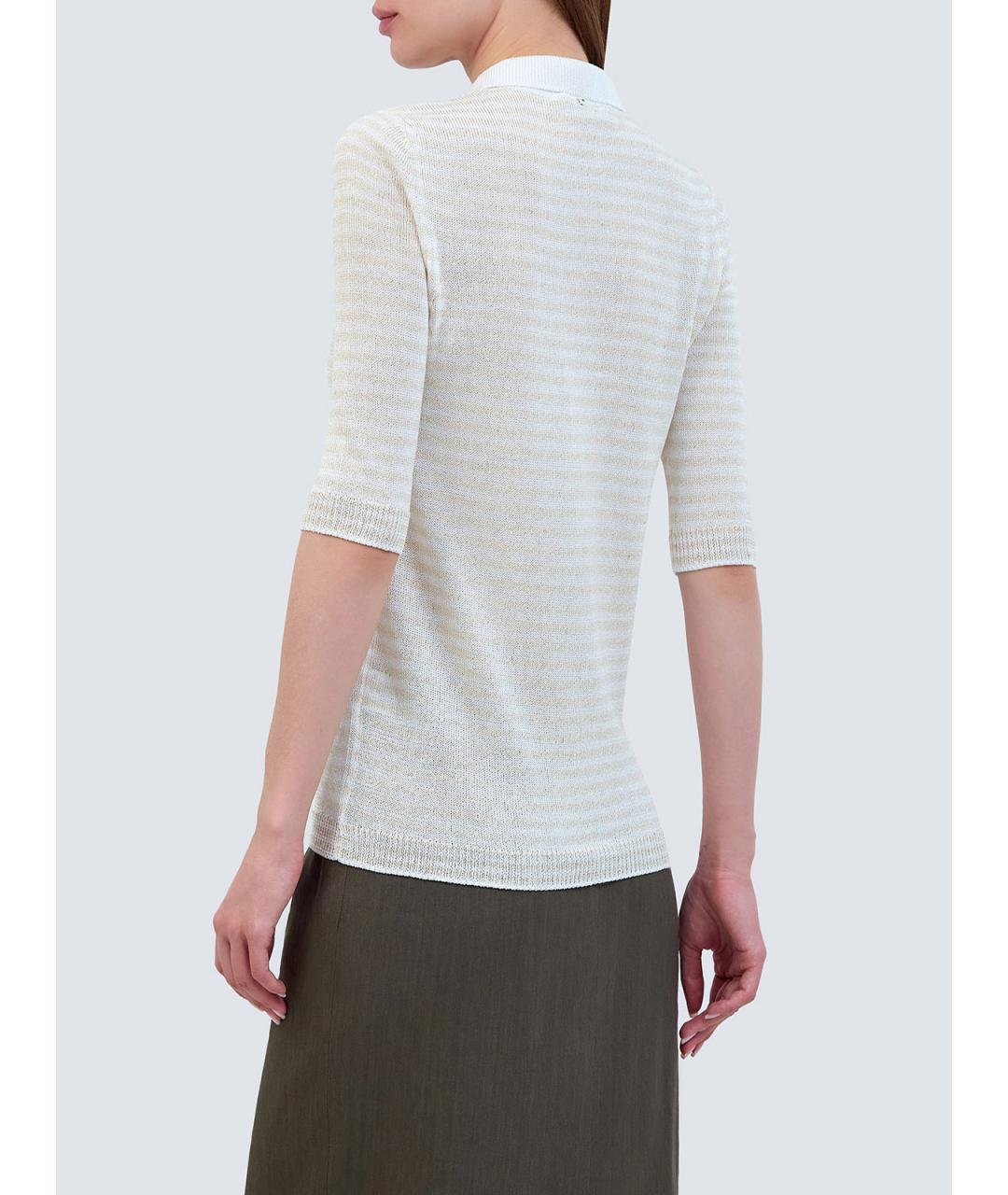 LORENA ANTONIAZZI Белая вискозная футболка, фото 4