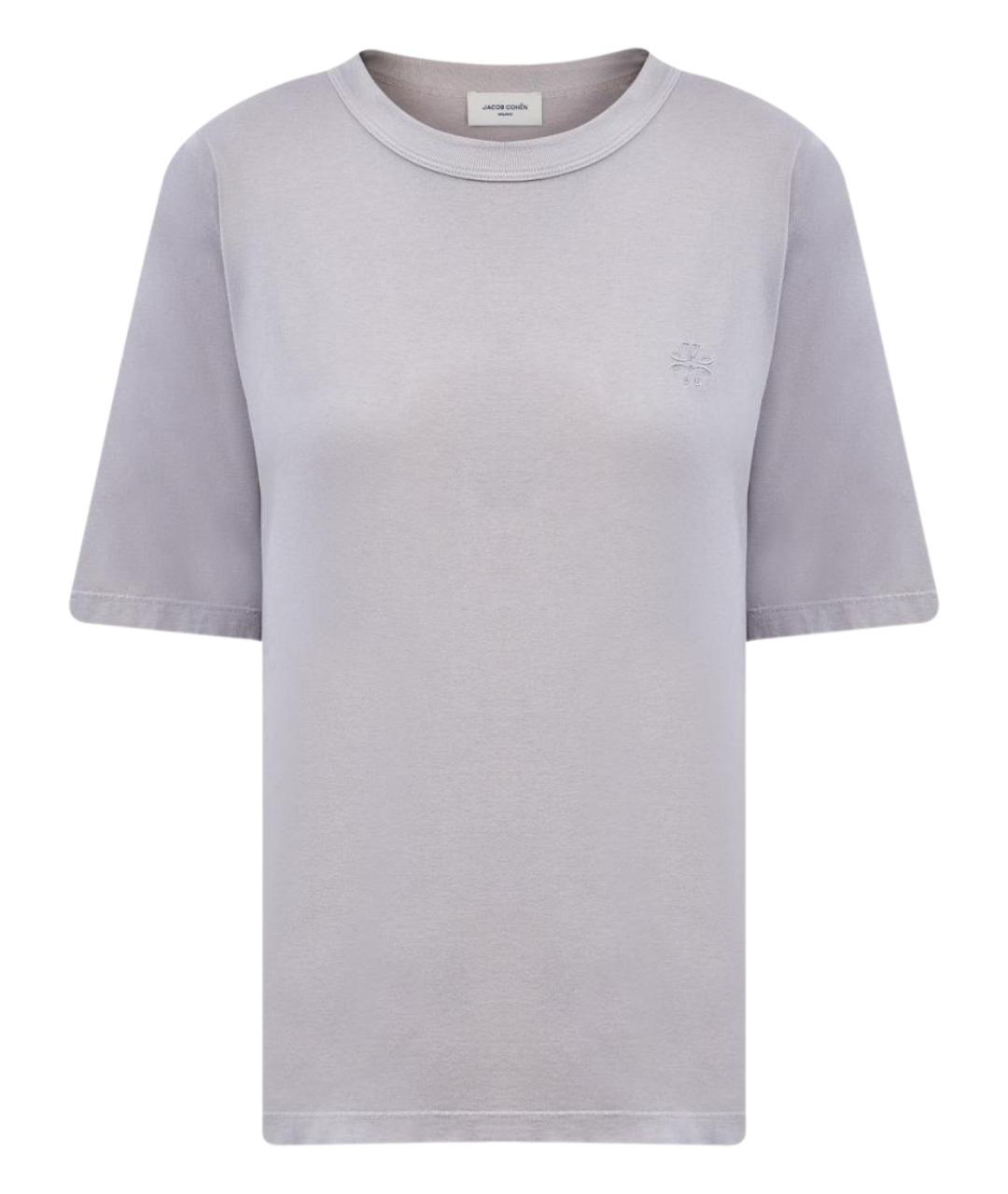 JACOB COHEN Серая хлопковая футболка, фото 1