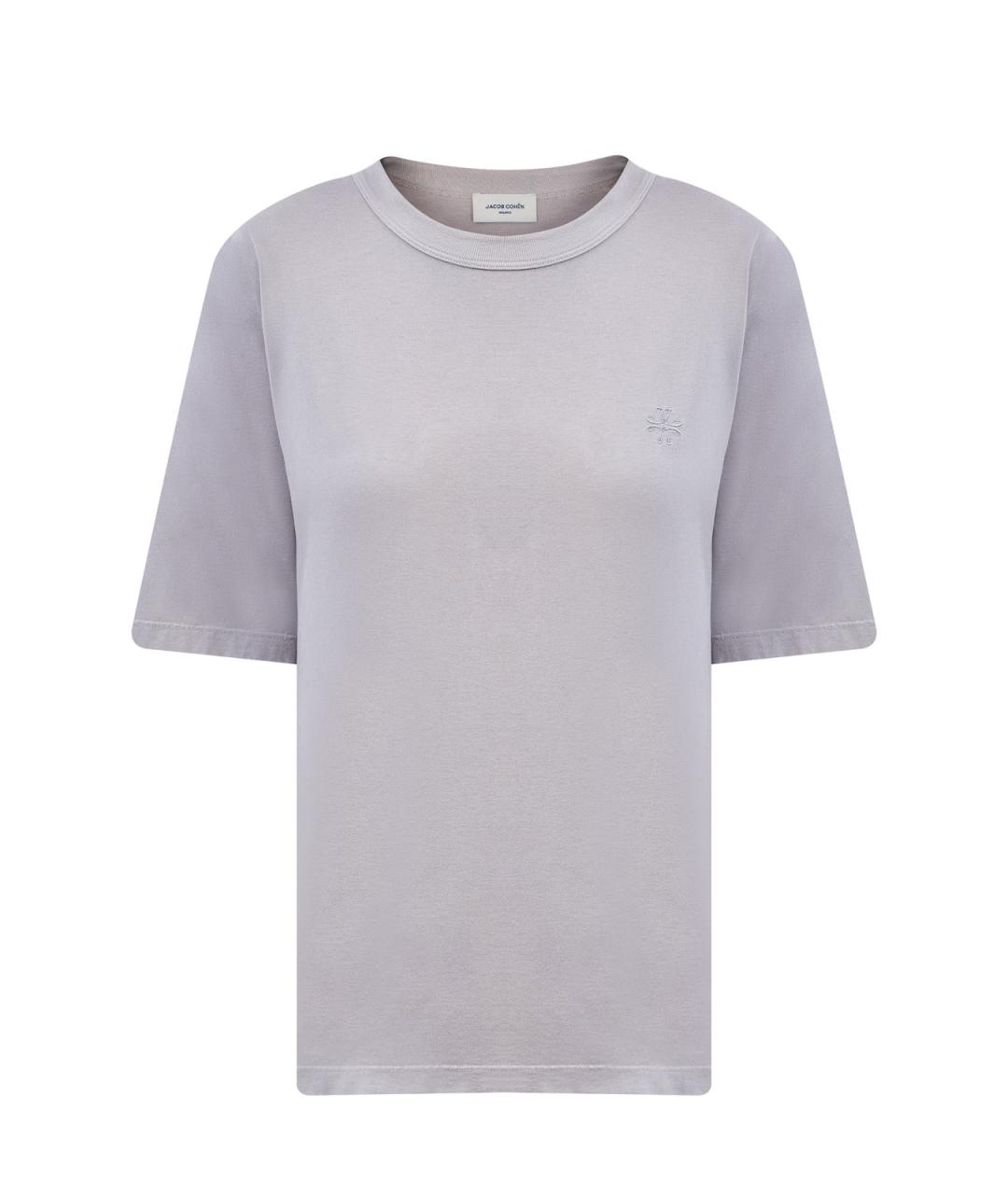 JACOB COHEN Серая хлопковая футболка, фото 6