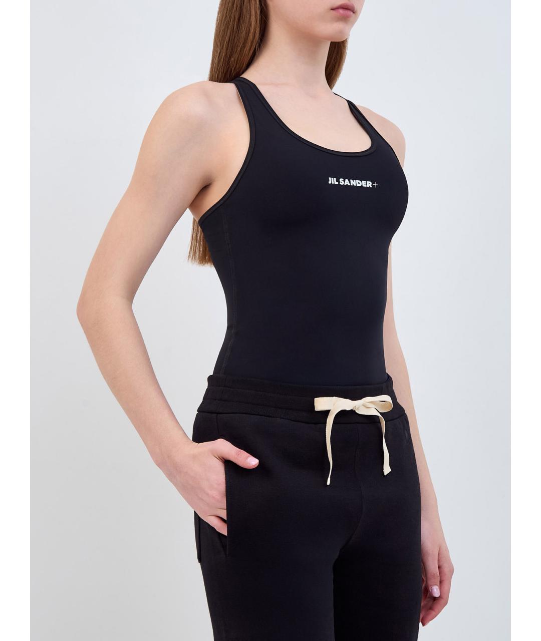 JIL SANDER Черная полиамидовая майка, фото 3