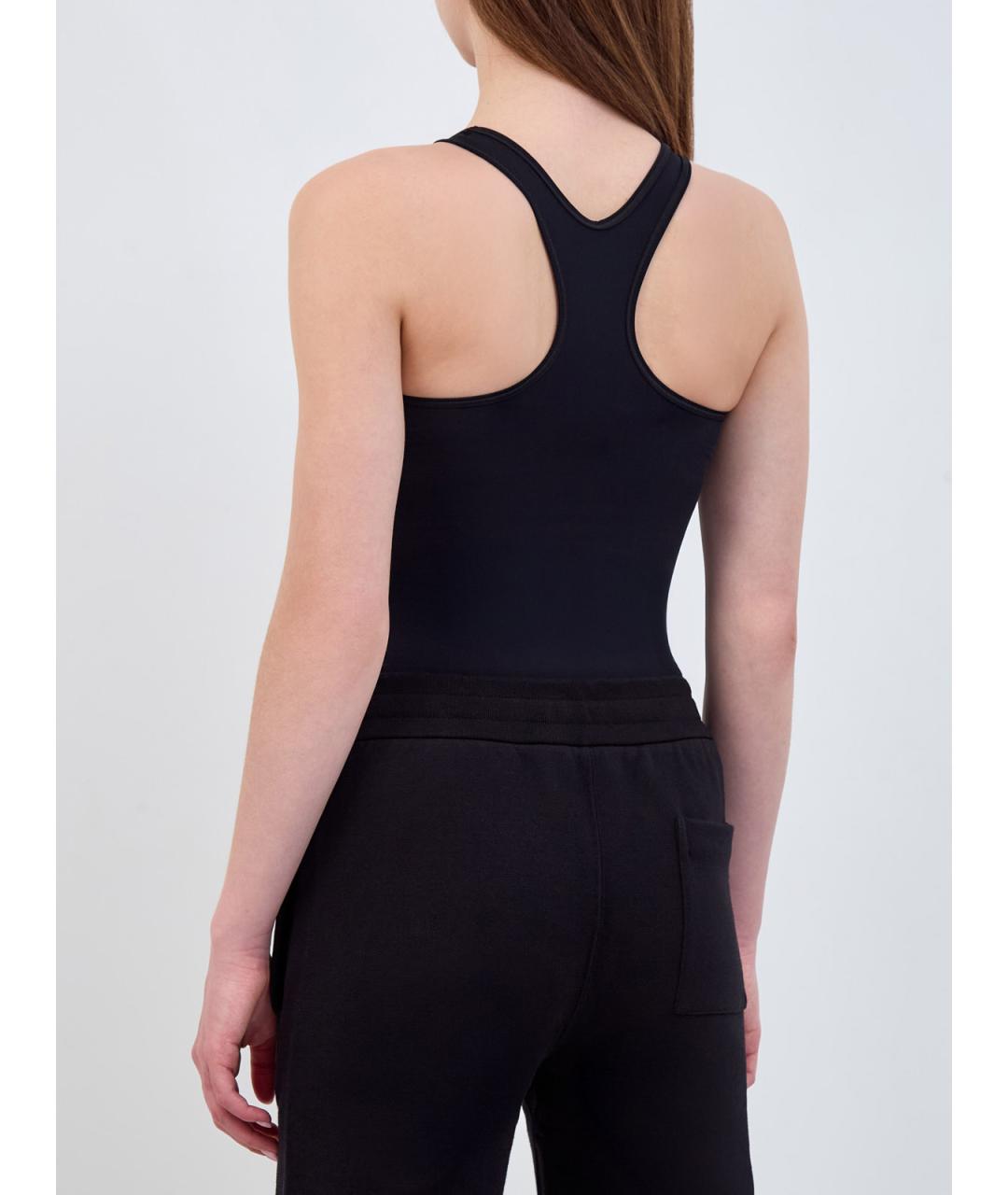 JIL SANDER Черная полиамидовая майка, фото 4