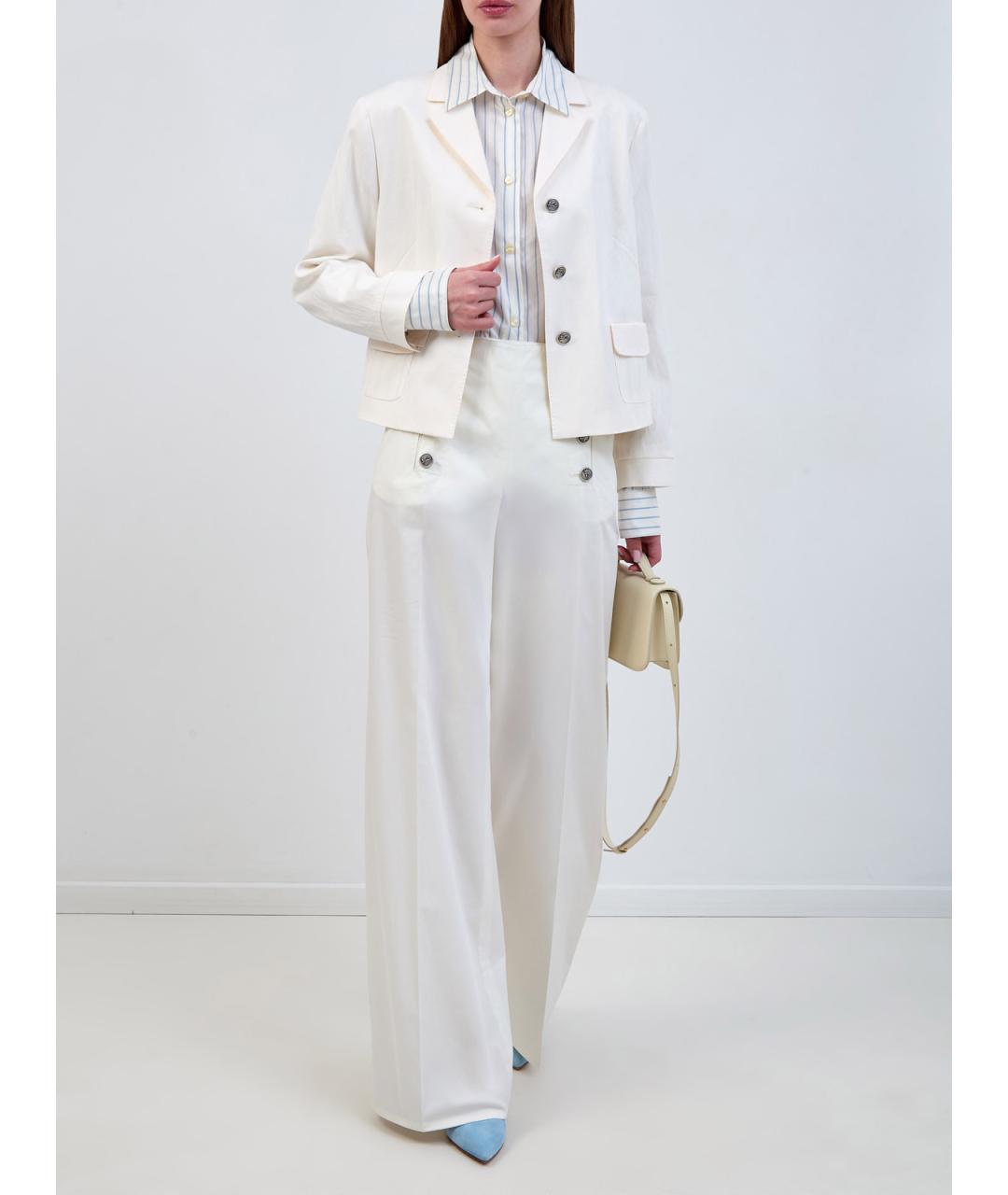 ETRO Белый хлопковый жакет/пиджак, фото 2