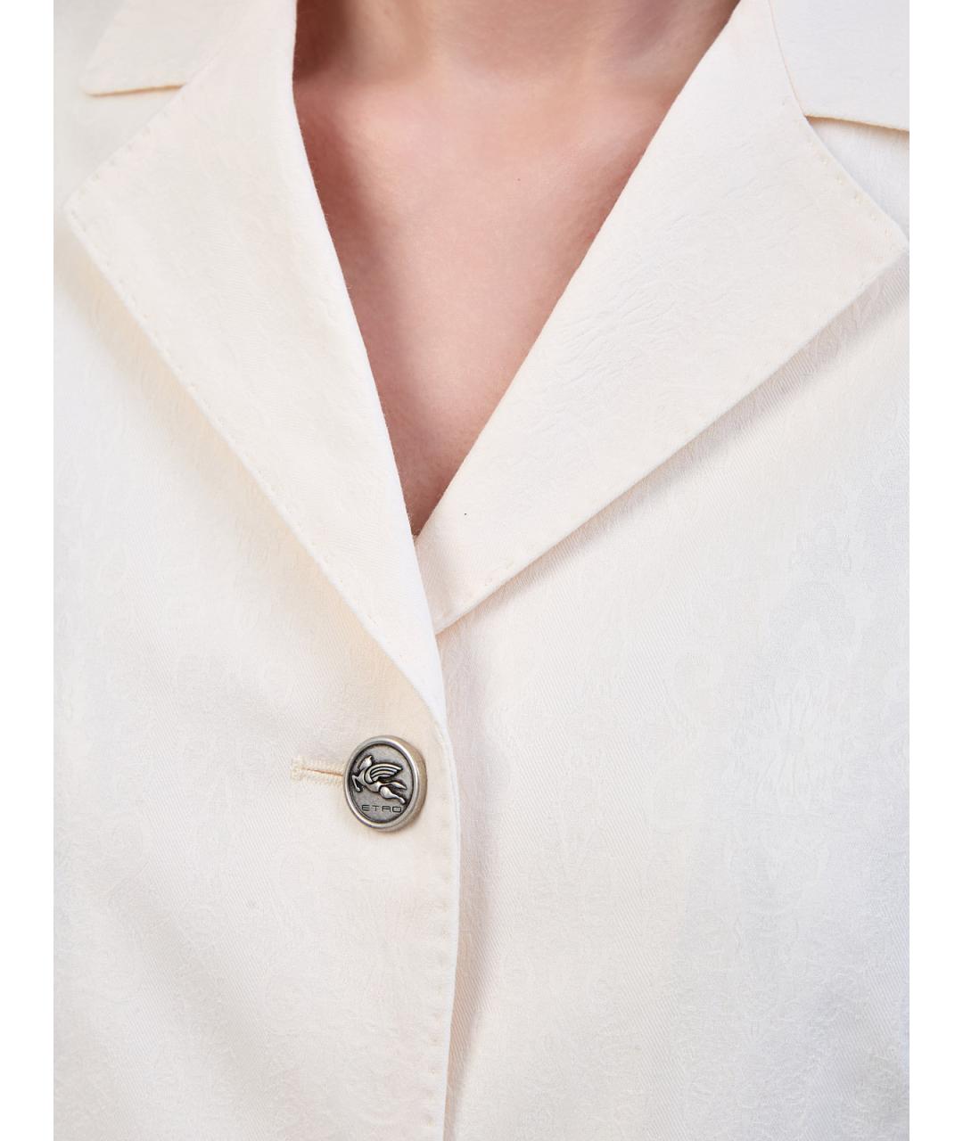 ETRO Белый хлопковый жакет/пиджак, фото 5