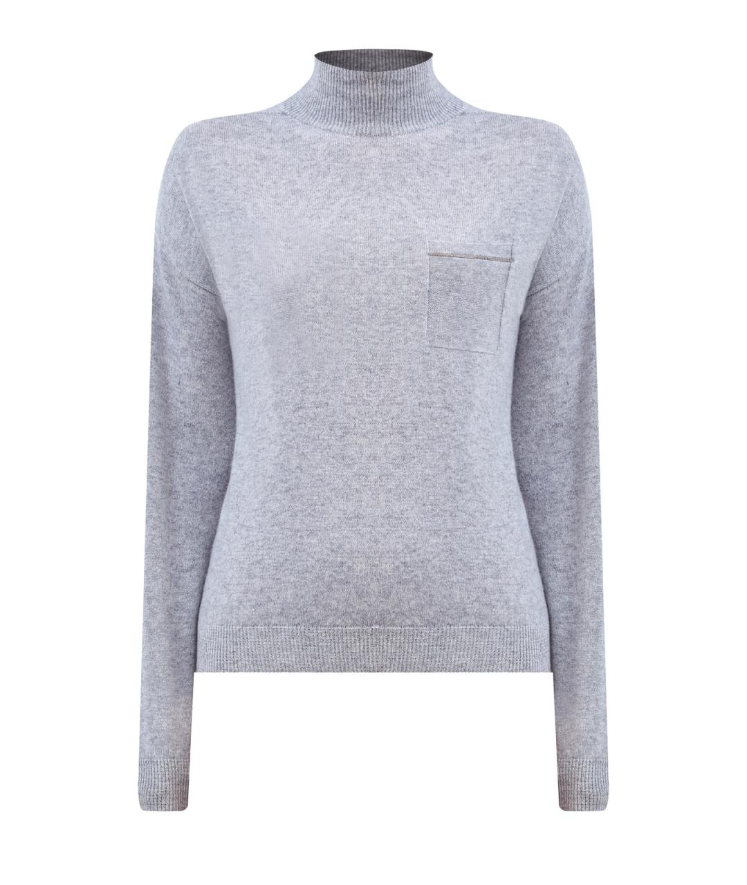 PESERICO Серая кашемировая водолазка, фото 1