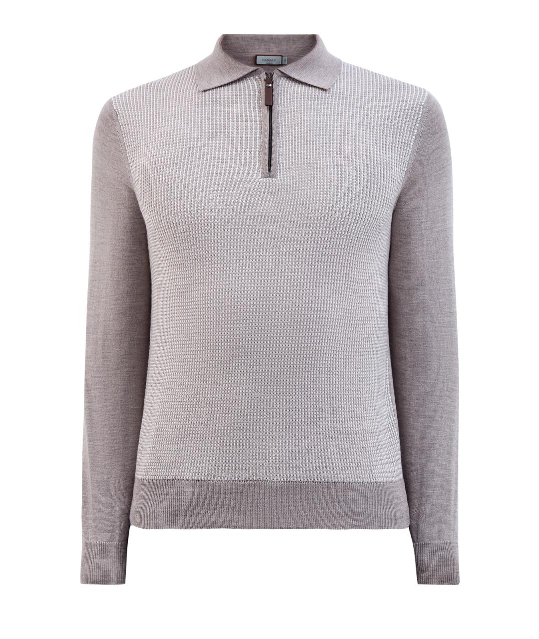 CANALI Бежевый шерстяной джемпер / свитер, фото 1