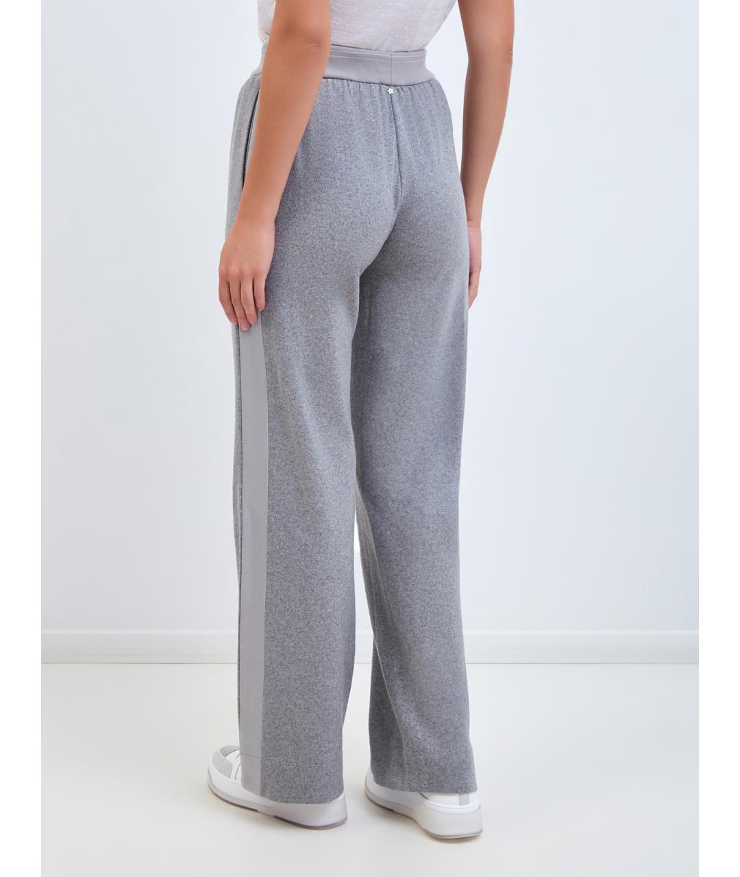 LORENA ANTONIAZZI Серые шерстяные прямые брюки, фото 4