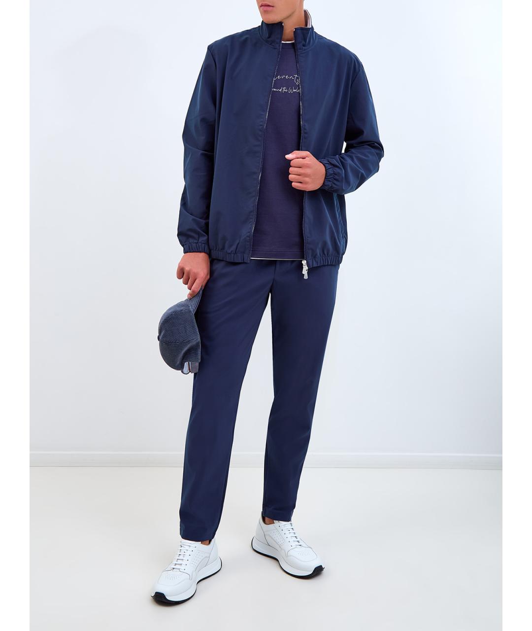 ELEVENTY Синие повседневные брюки, фото 2