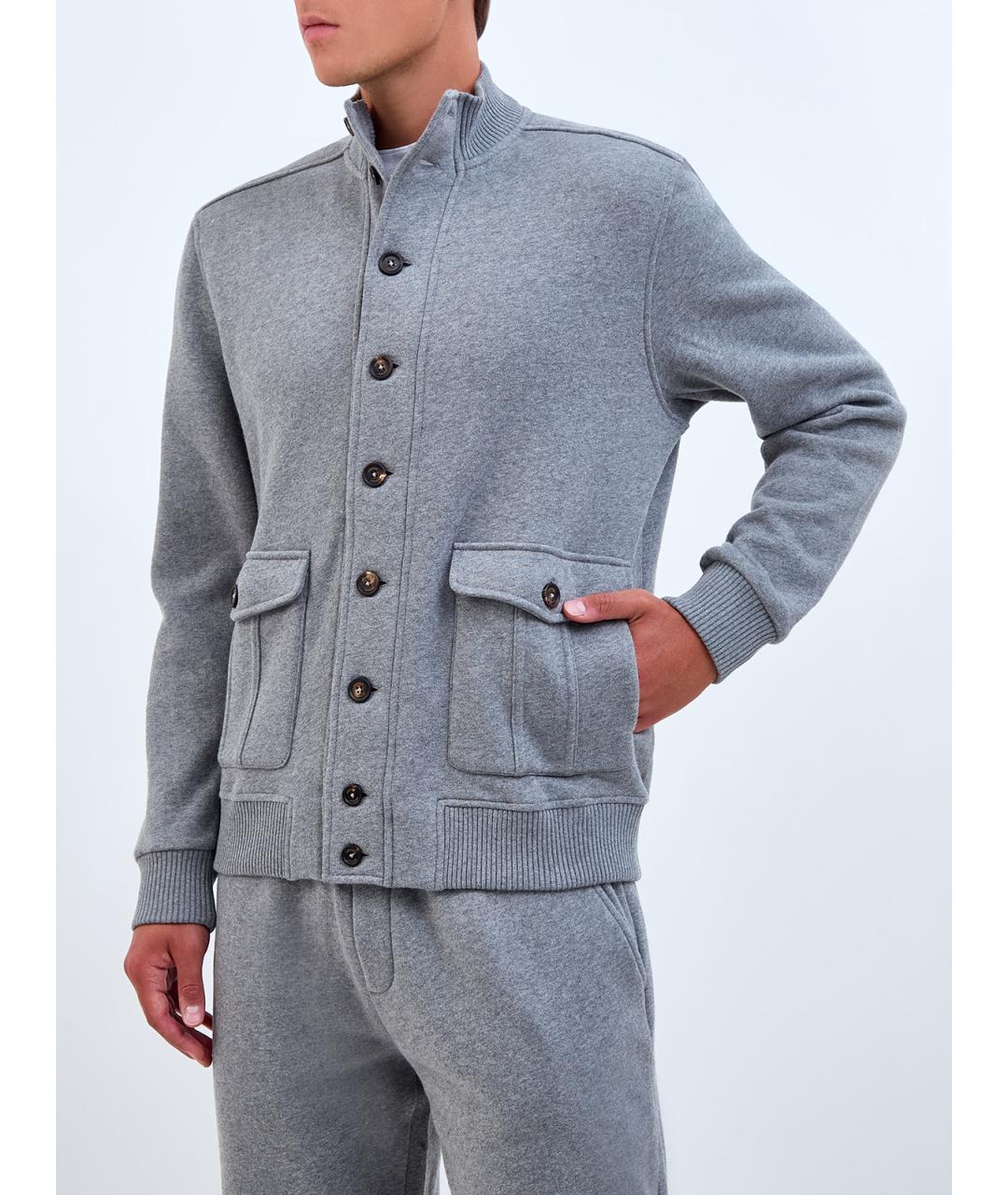 ELEVENTY Серая хлопковая куртка, фото 3