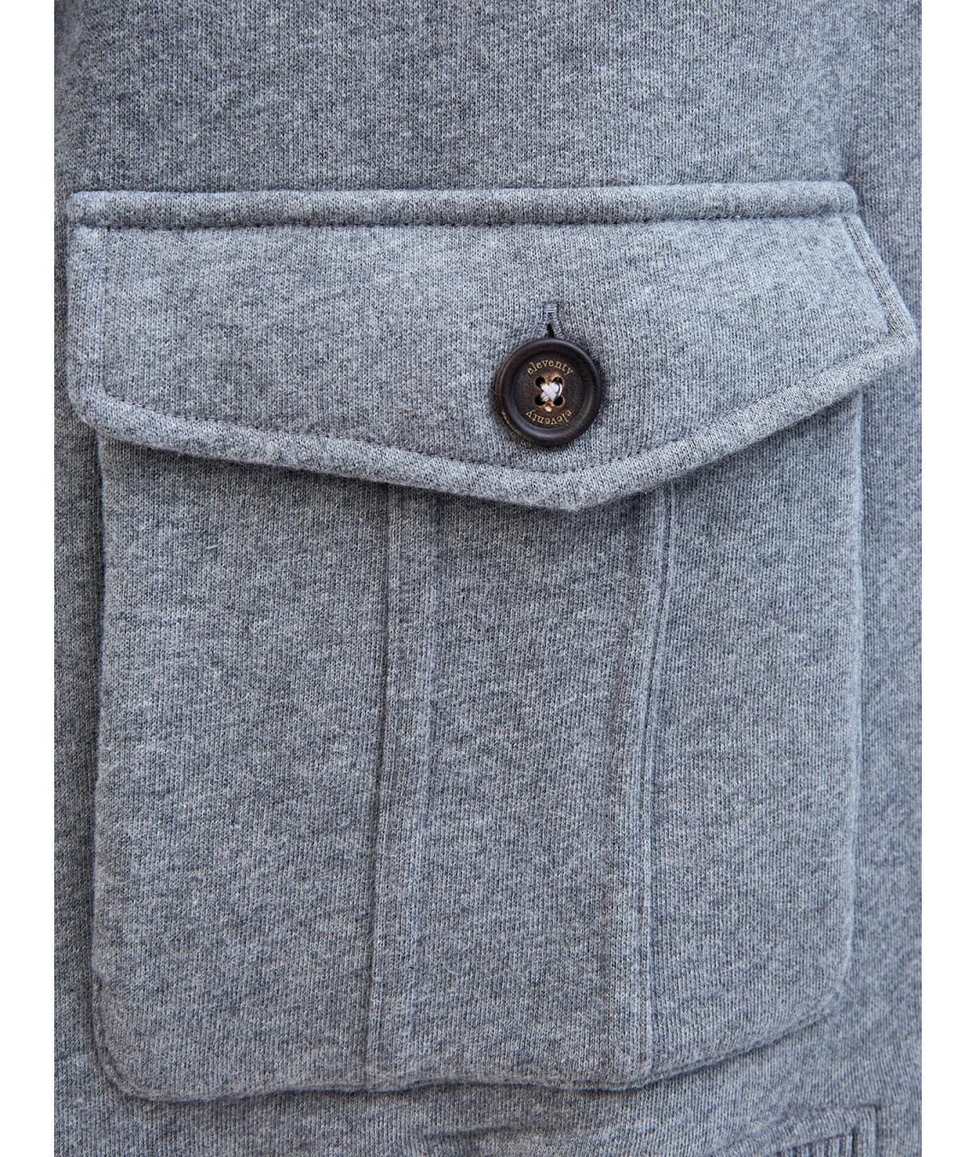 ELEVENTY Серая хлопковая куртка, фото 5