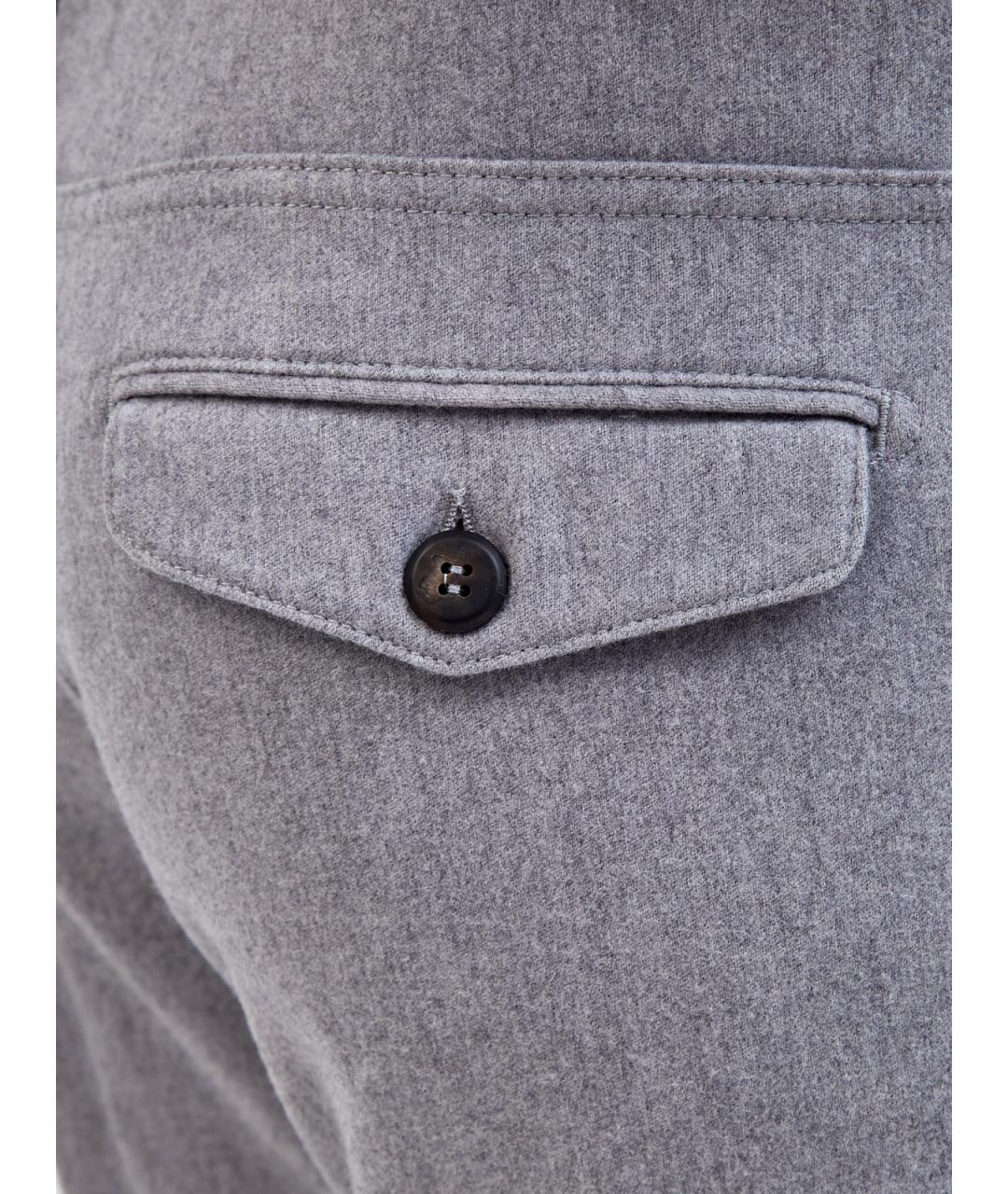 ELEVENTY Серые шерстяные повседневные брюки, фото 5