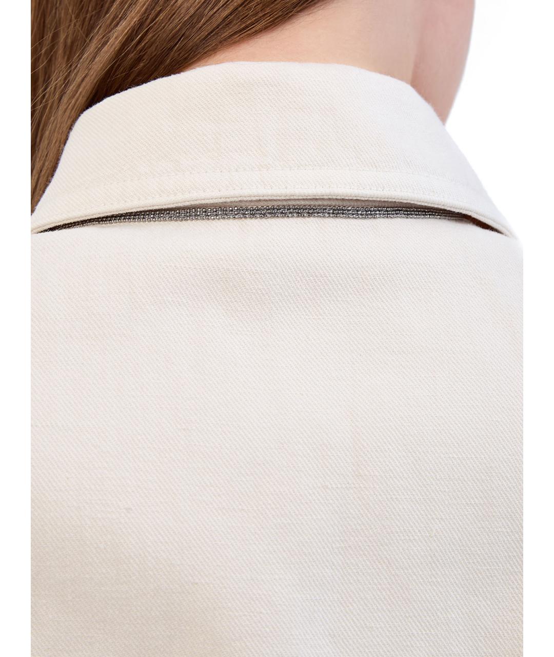 BRUNELLO CUCINELLI Бежевый хлопковый жилет, фото 5