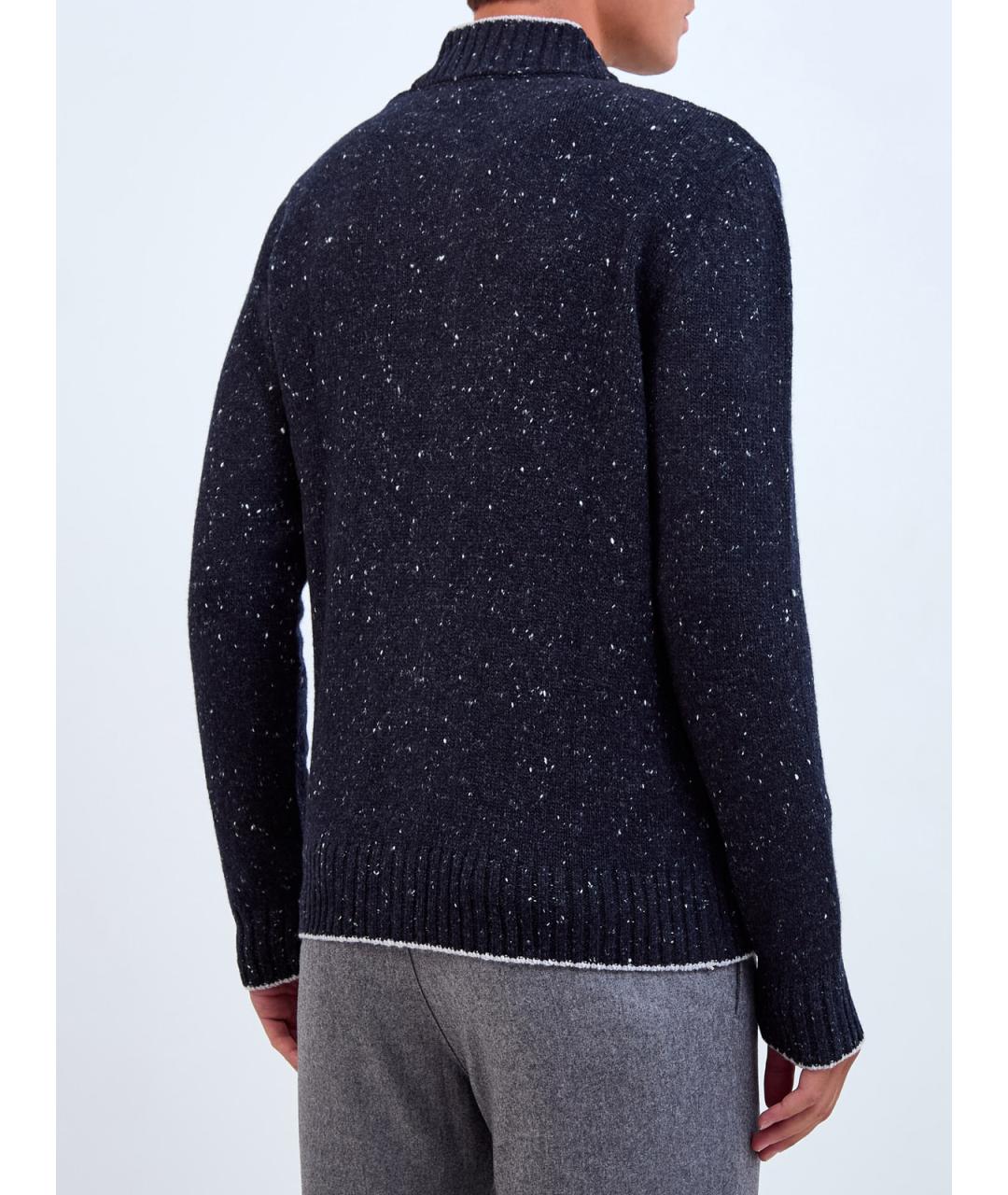 ELEVENTY Синий шерстяной кардиган, фото 4