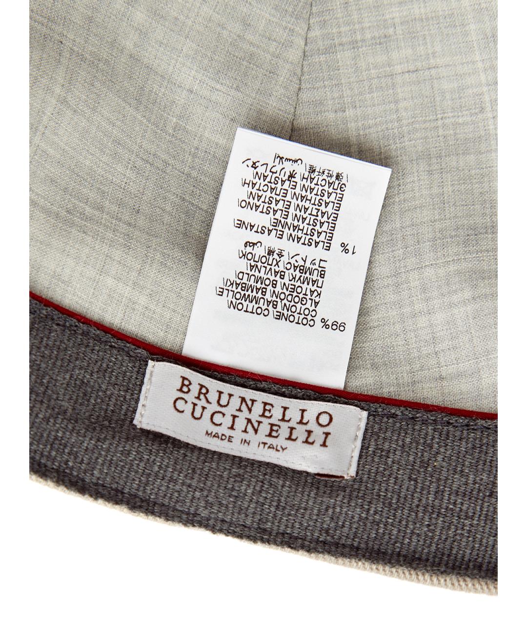 BRUNELLO CUCINELLI Серая хлопковая кепка/бейсболка, фото 6