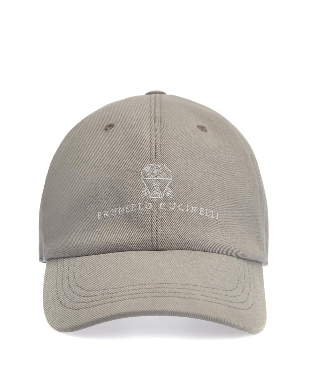 BRUNELLO CUCINELLI Серая хлопковая кепка/бейсболка, фото 1