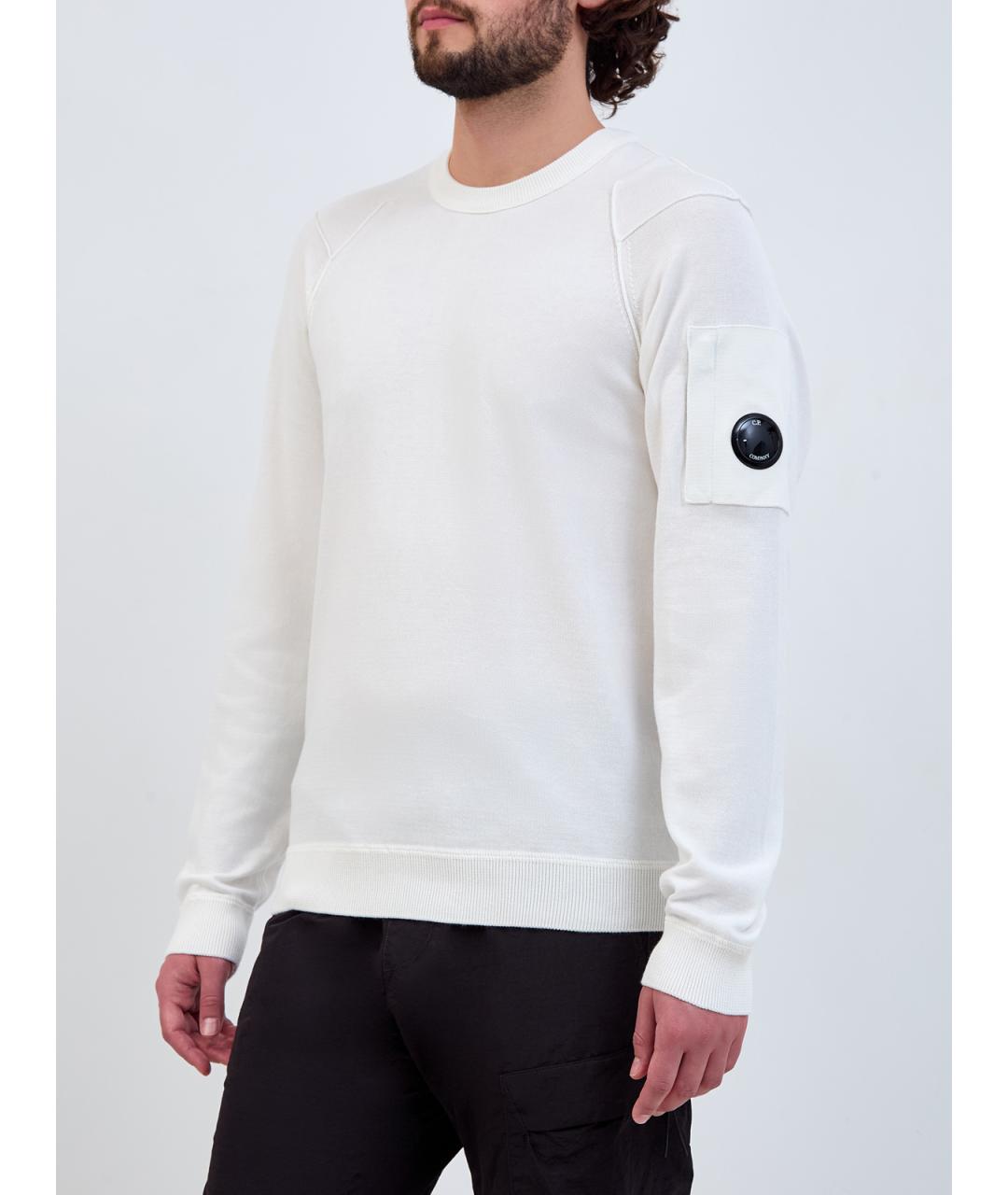 CP COMPANY Белый хлопковый джемпер / свитер, фото 3