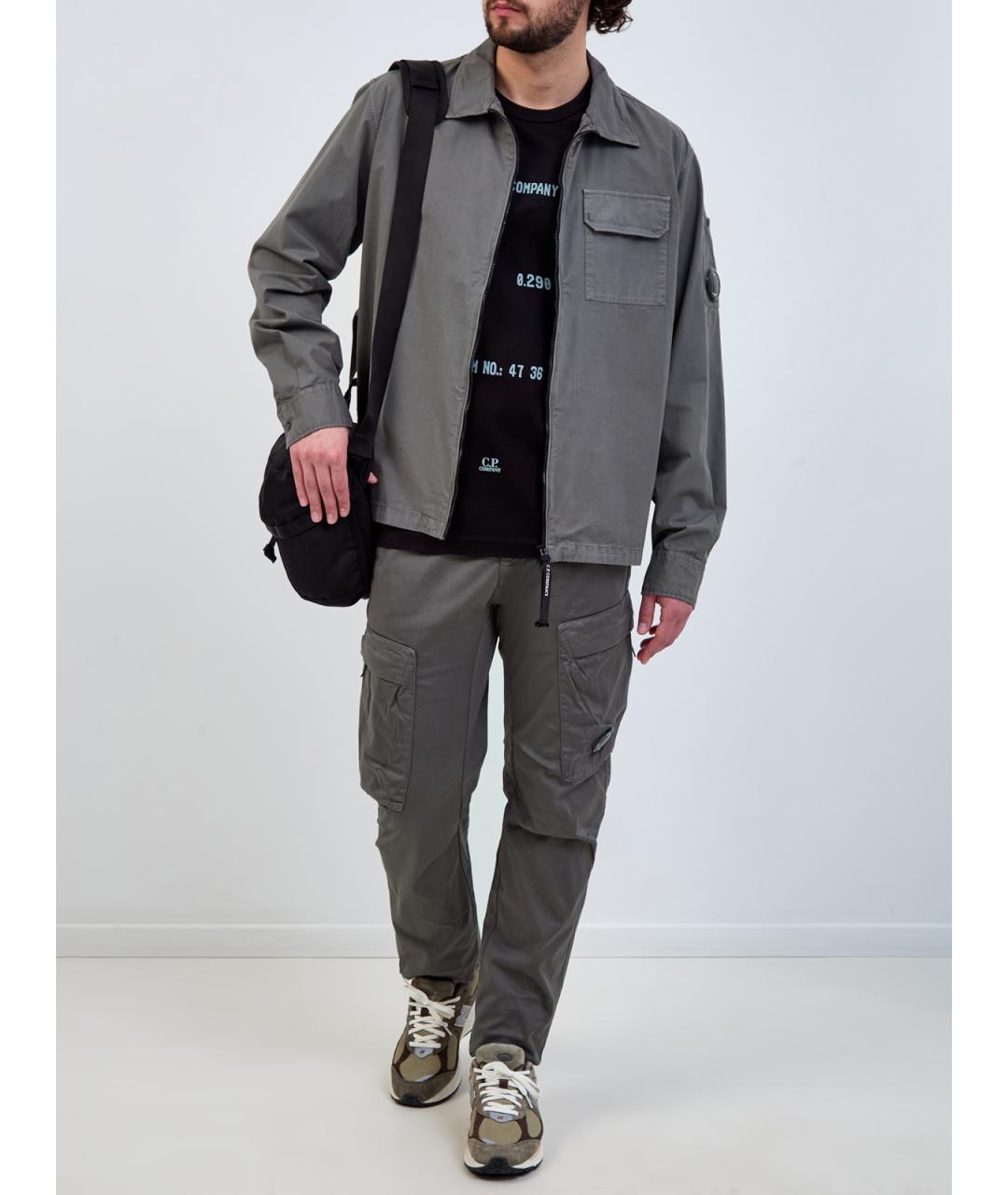 CP COMPANY Черная хлопковая футболка, фото 2