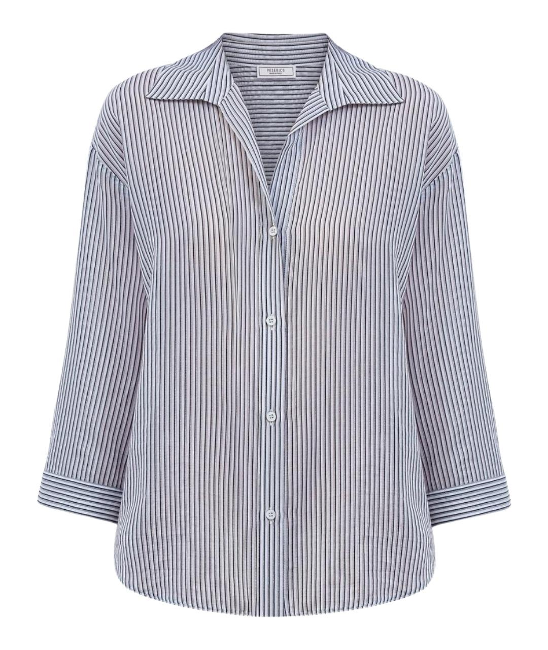 PESERICO Серая хлопковая рубашка, фото 1
