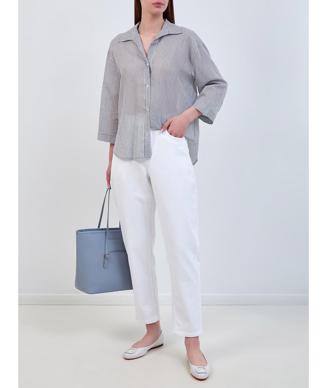 PESERICO Серая хлопковая рубашка, фото 2