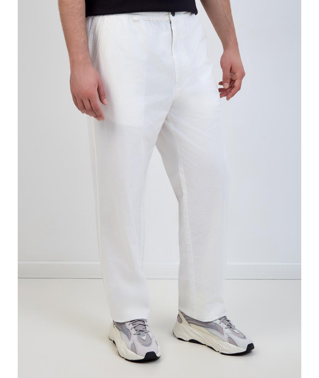 CP COMPANY Белые хлопковые повседневные брюки, фото 3