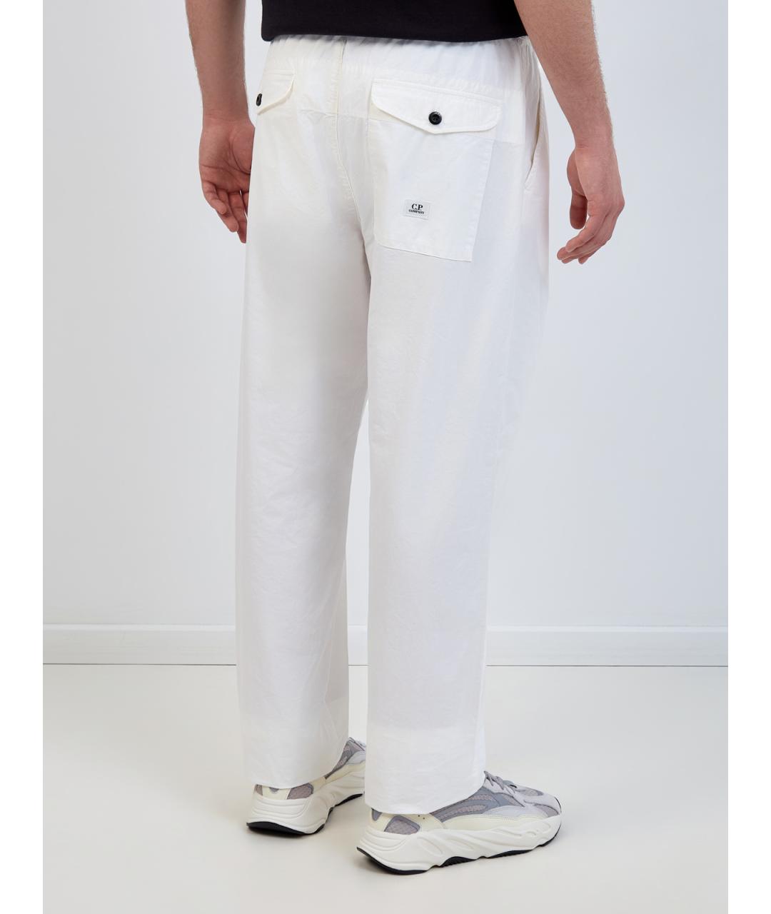 CP COMPANY Белые хлопковые повседневные брюки, фото 4