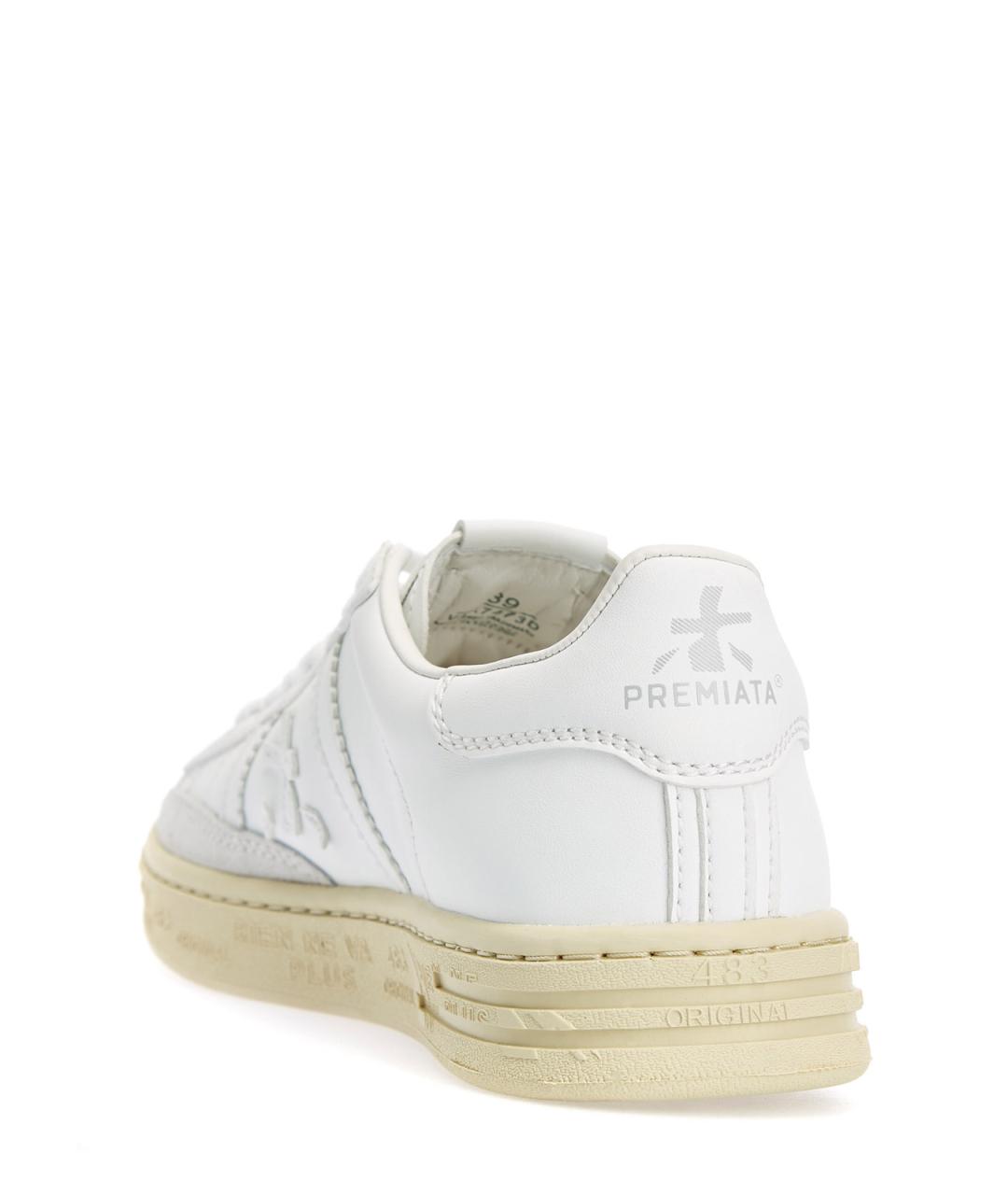 PREMIATA Белые кожаные кеды, фото 4