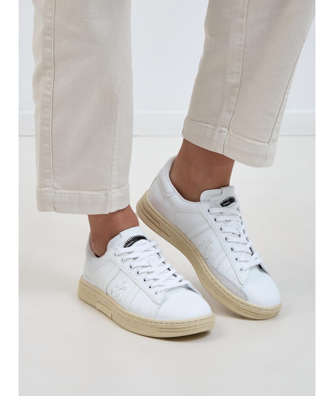 PREMIATA Белые кожаные кеды, фото 2