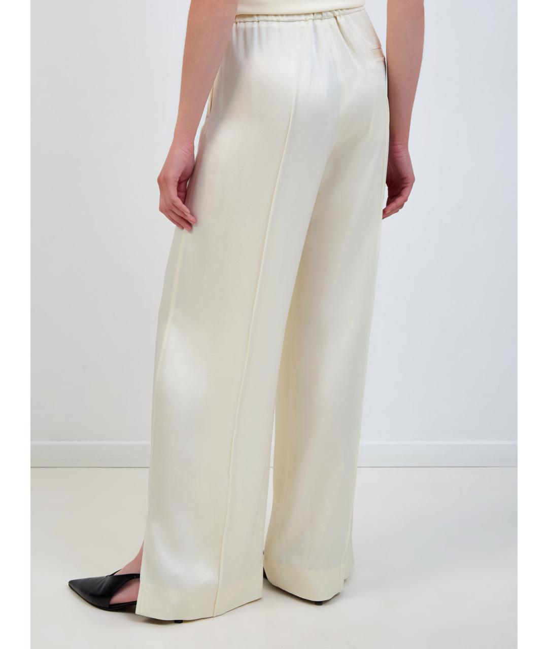 JIL SANDER Желтые ацетатные брюки широкие, фото 4