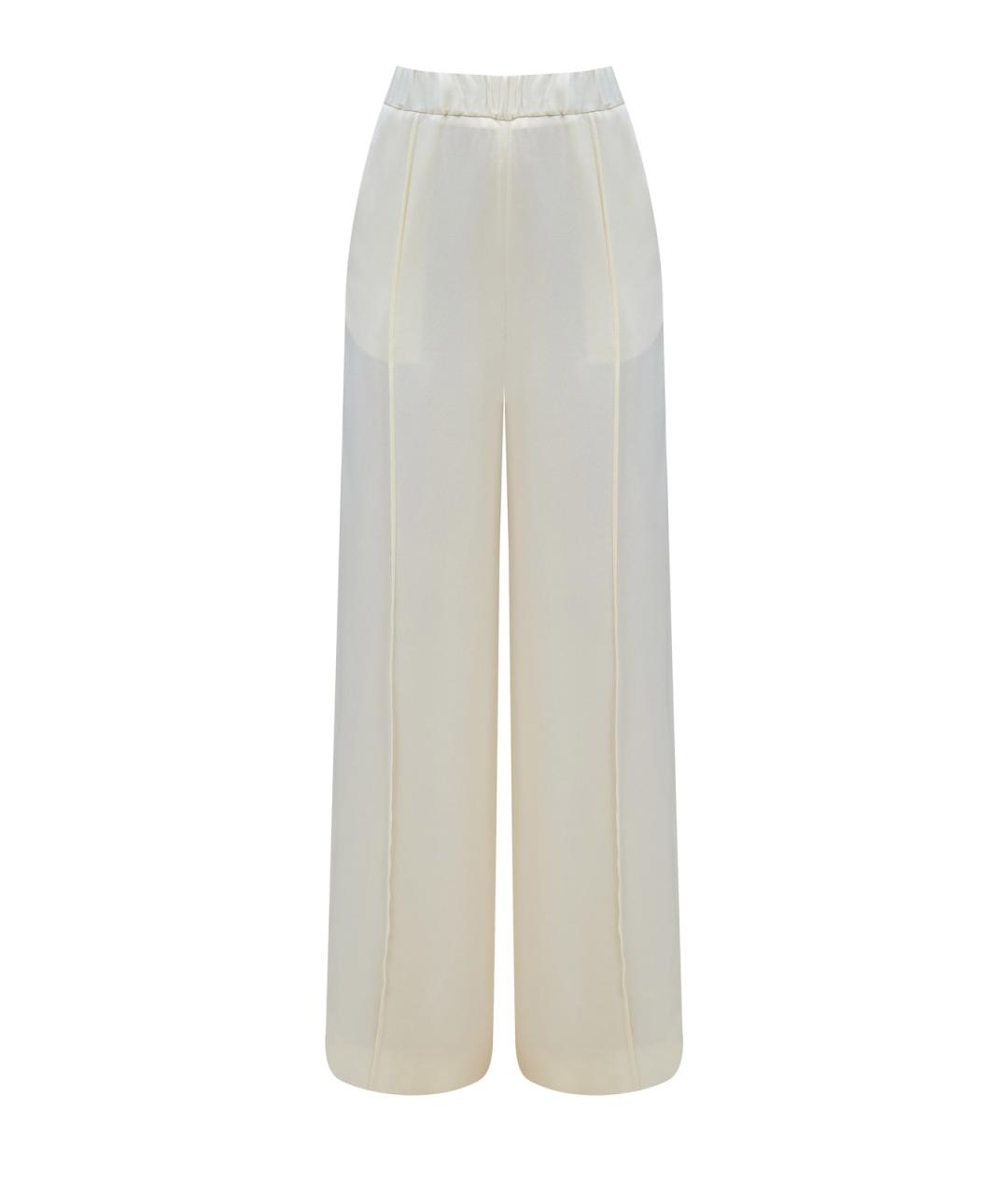 JIL SANDER Желтые ацетатные брюки широкие, фото 1