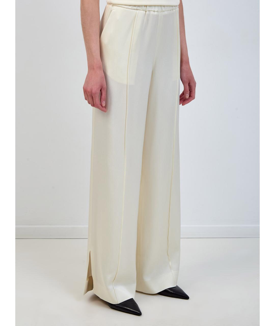 JIL SANDER Желтые ацетатные брюки широкие, фото 3