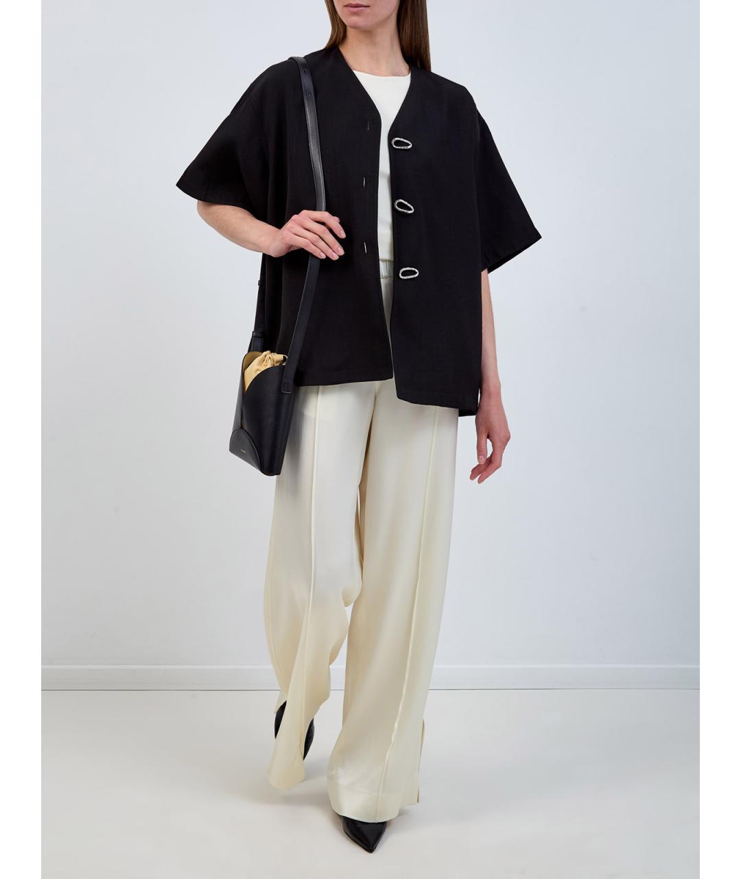 JIL SANDER Желтые ацетатные брюки широкие, фото 2