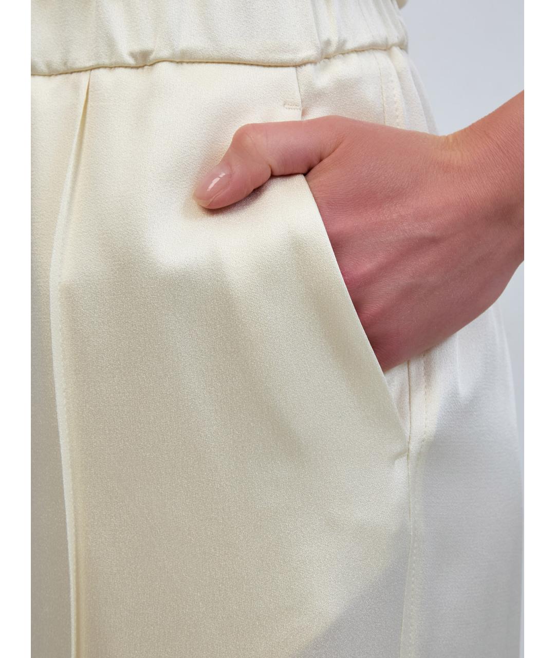 JIL SANDER Желтые ацетатные брюки широкие, фото 5