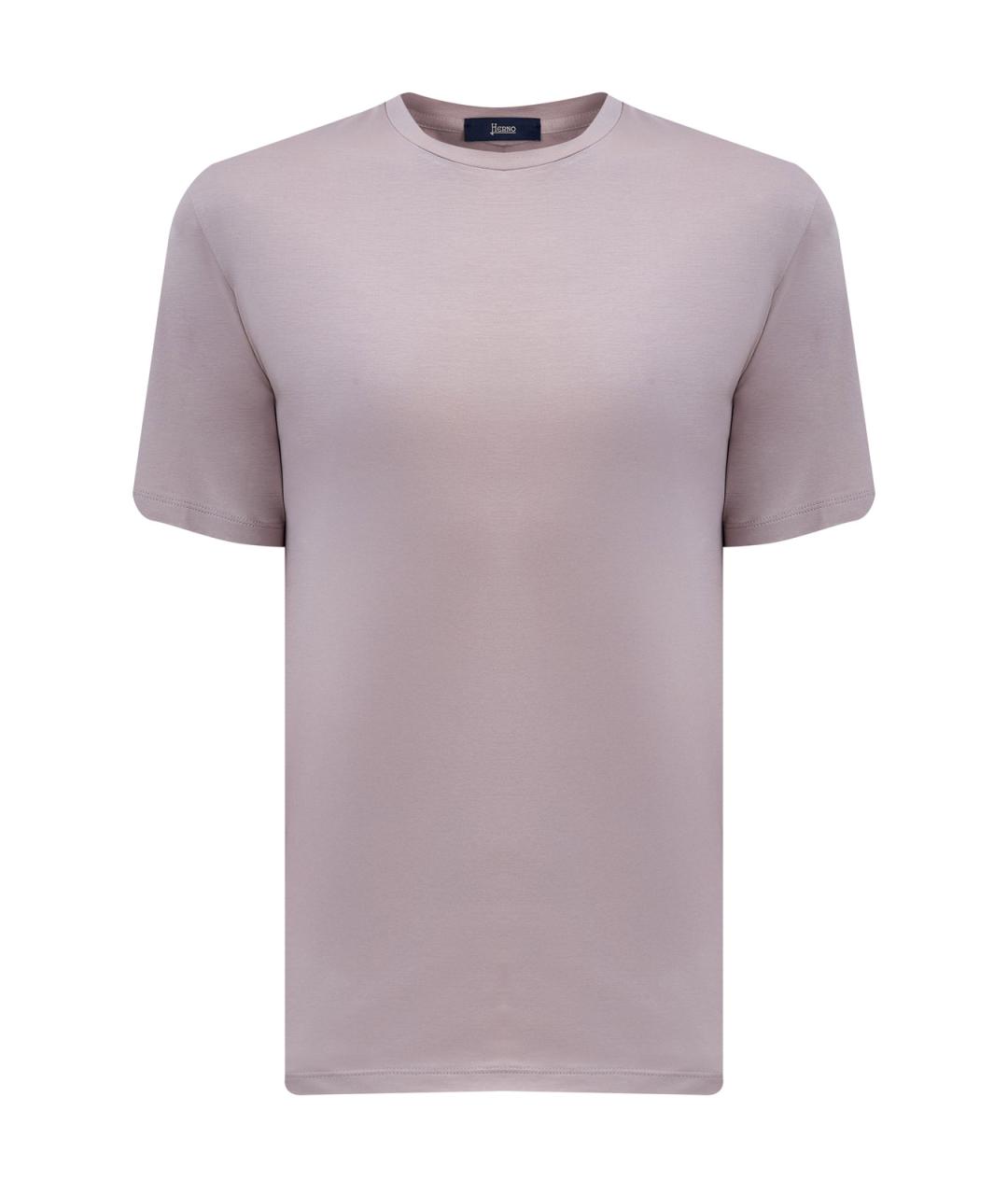 HERNO Бежевая хлопковая футболка, фото 1