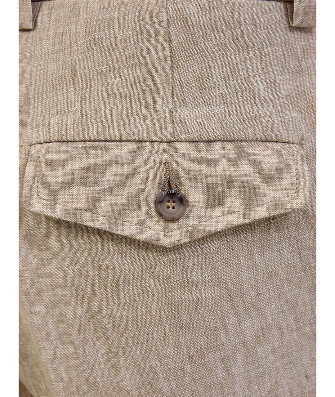 PESERICO Бежевые льняные шорты, фото 5