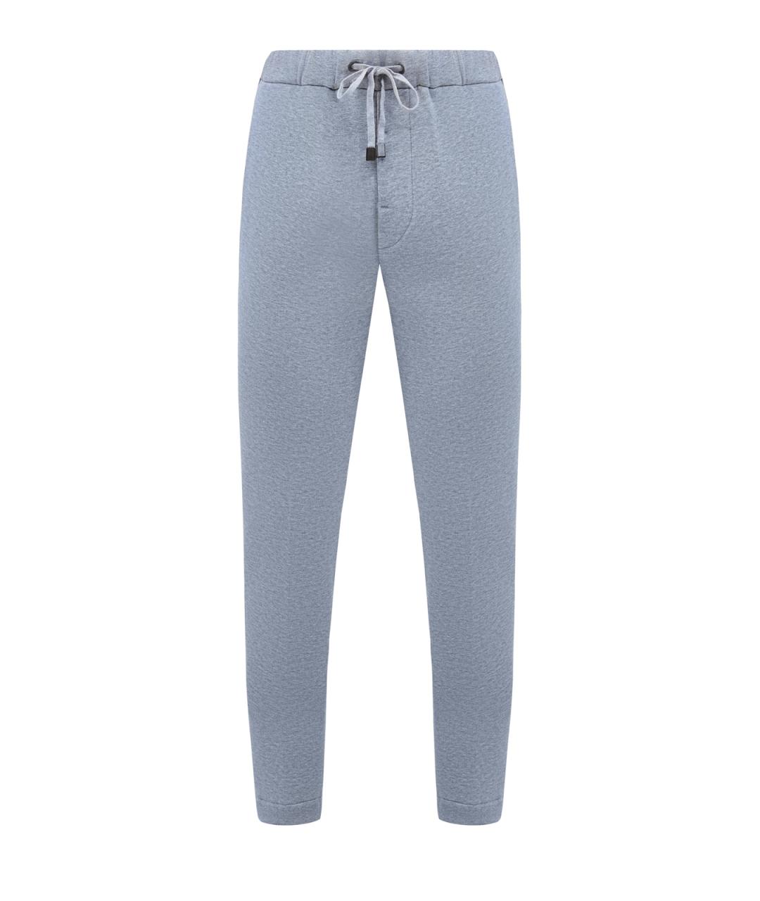 PESERICO Серые хлопковые повседневные брюки, фото 1