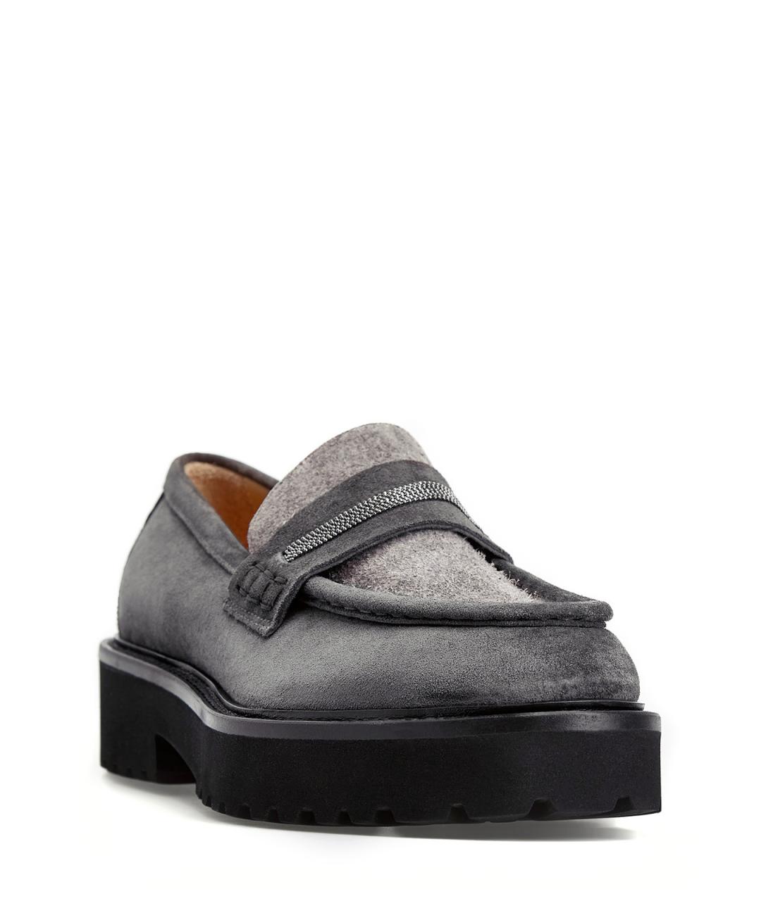 DOUCAL'S Серые замшевые лоферы, фото 2
