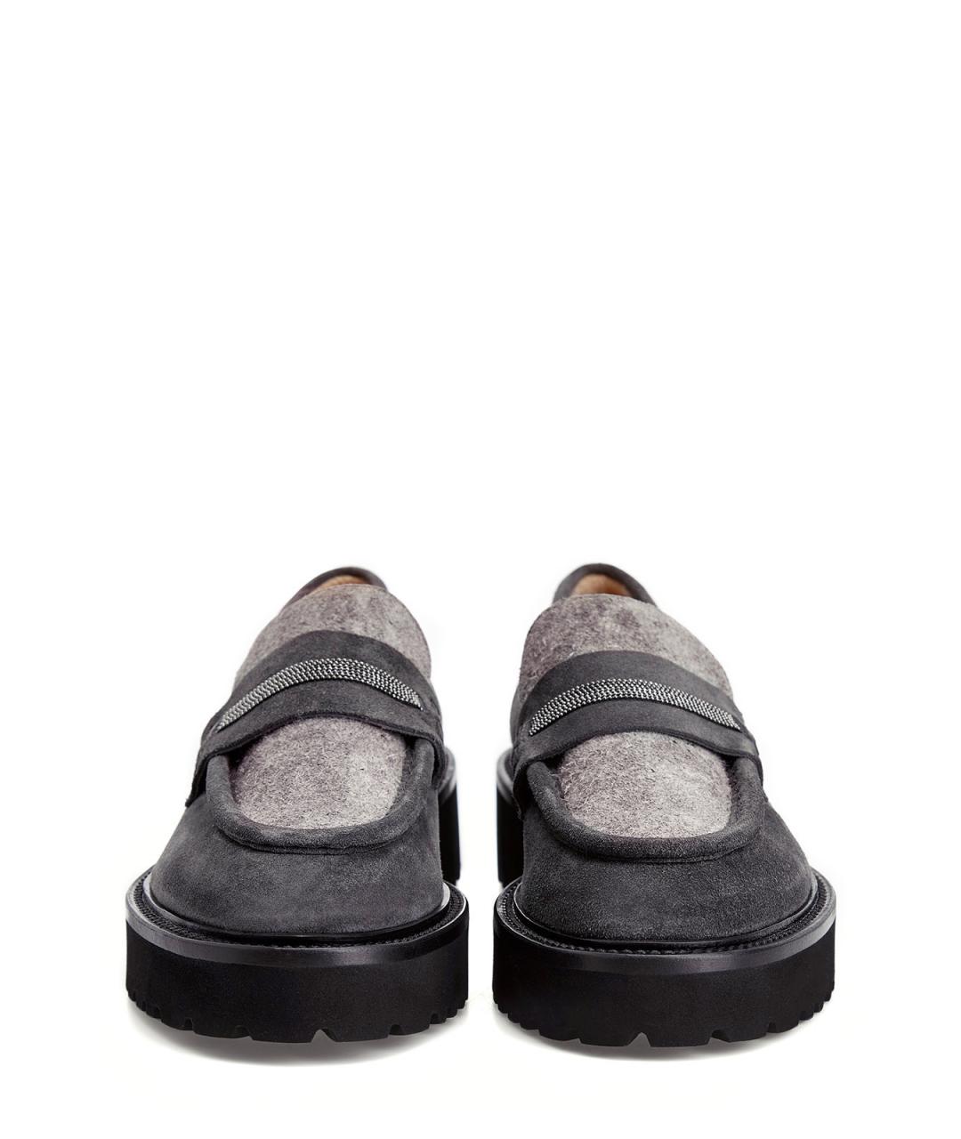 DOUCAL'S Серые замшевые лоферы, фото 4