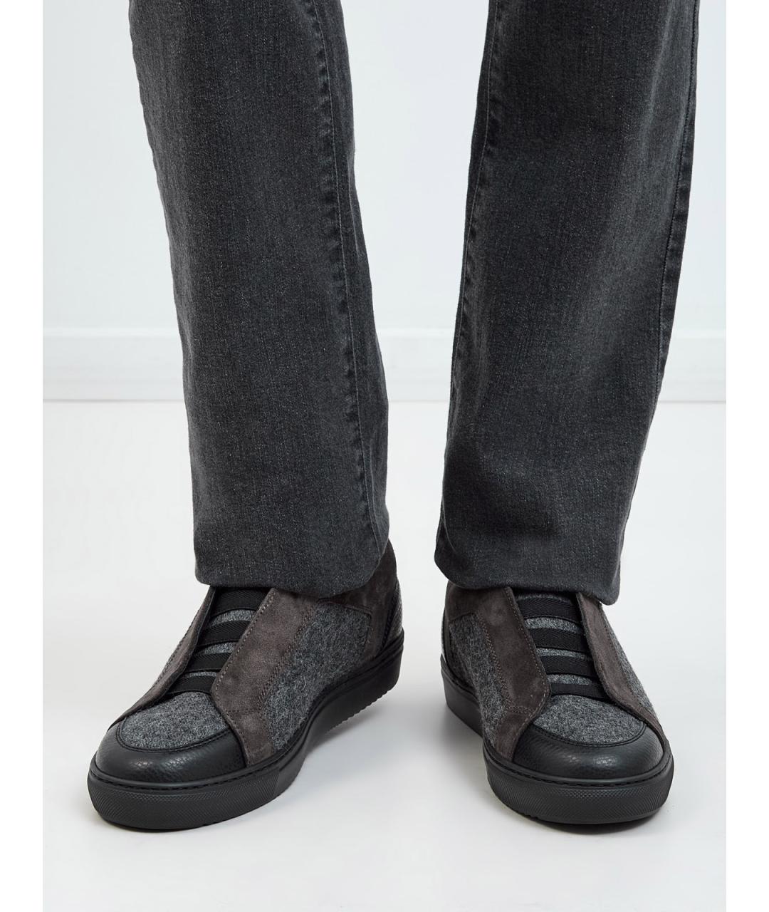 DOUCAL'S Мульти кожаные низкие кроссовки / кеды, фото 2