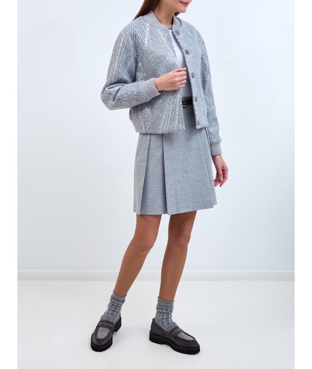 PESERICO Серая шерстяная куртка, фото 2