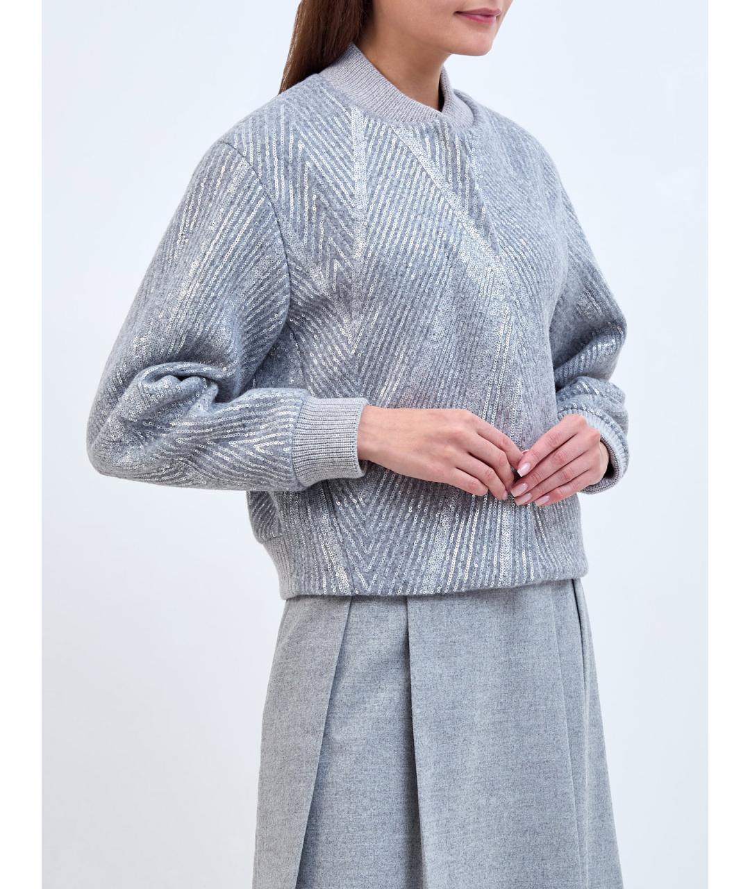 PESERICO Серая шерстяная куртка, фото 3