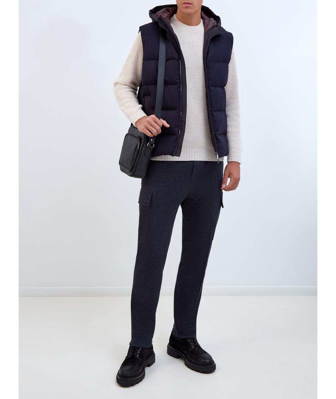 PESERICO Бежевый шерстяной джемпер / свитер, фото 2