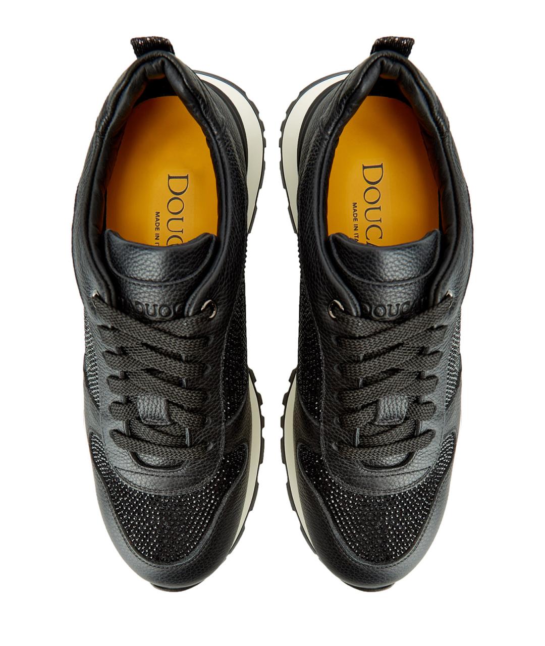 DOUCAL'S Черные кожаные кроссовки, фото 6