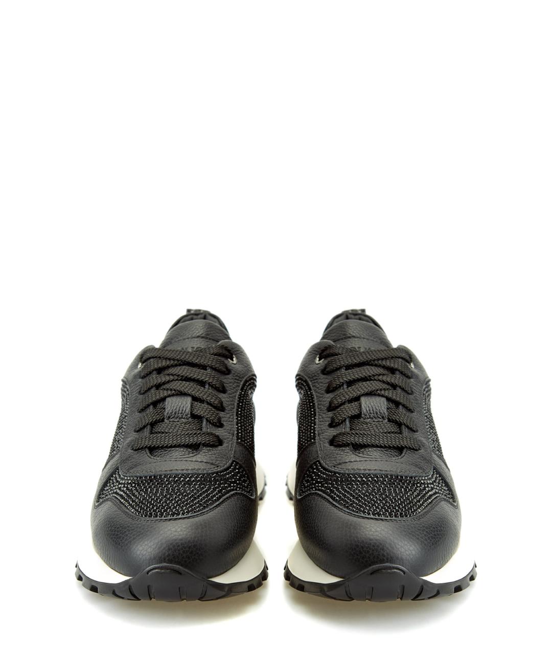 DOUCAL'S Черные кожаные кроссовки, фото 5